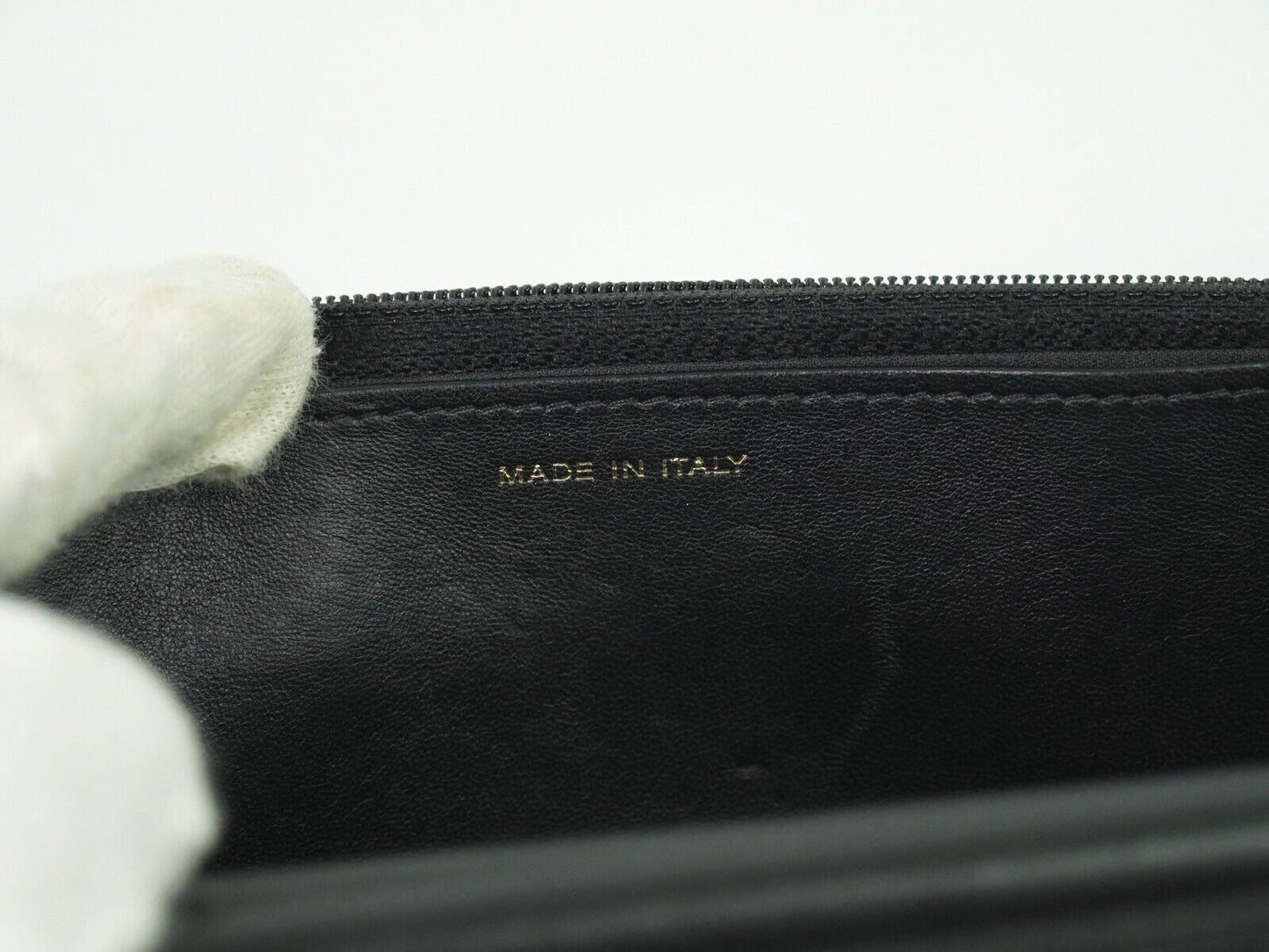 Chanel Wallet On Chain, Black, Leather, wallet