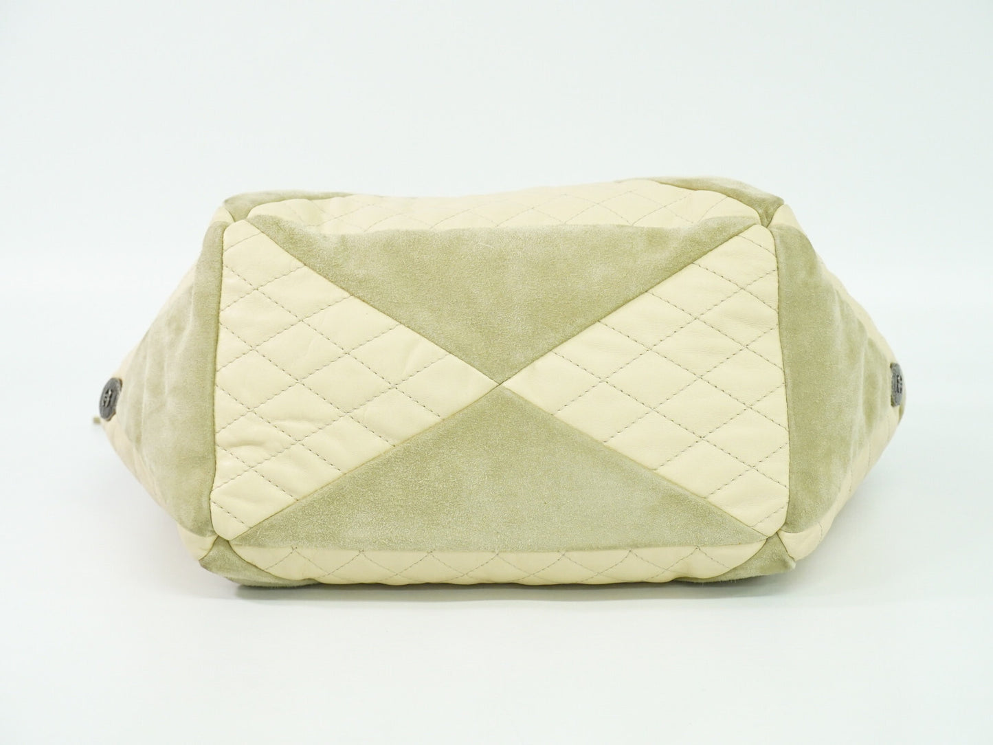 Chanel Coco Mark, Beige, Leather, tote
