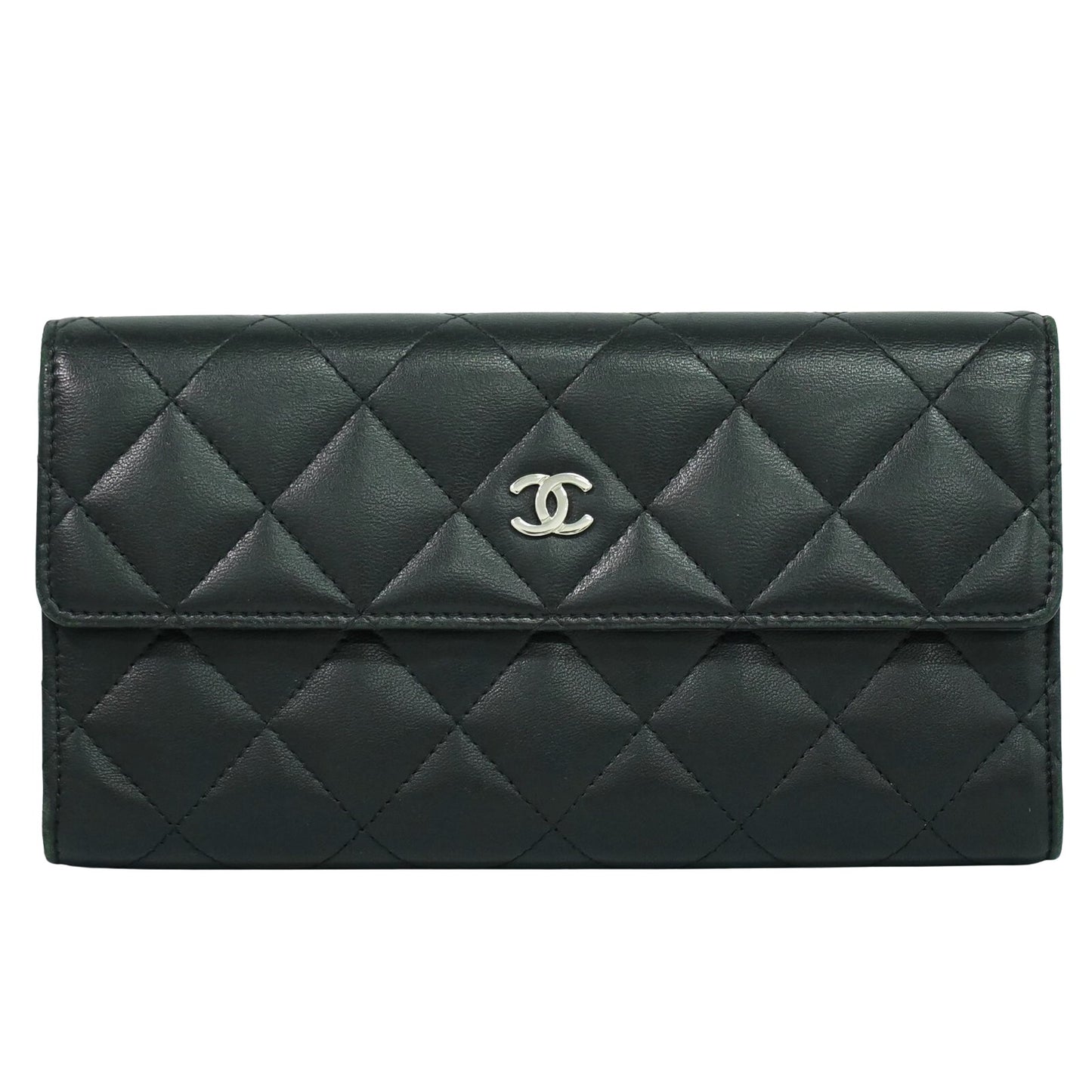 Chanel Timeless/classique, Black, Leather, wallet