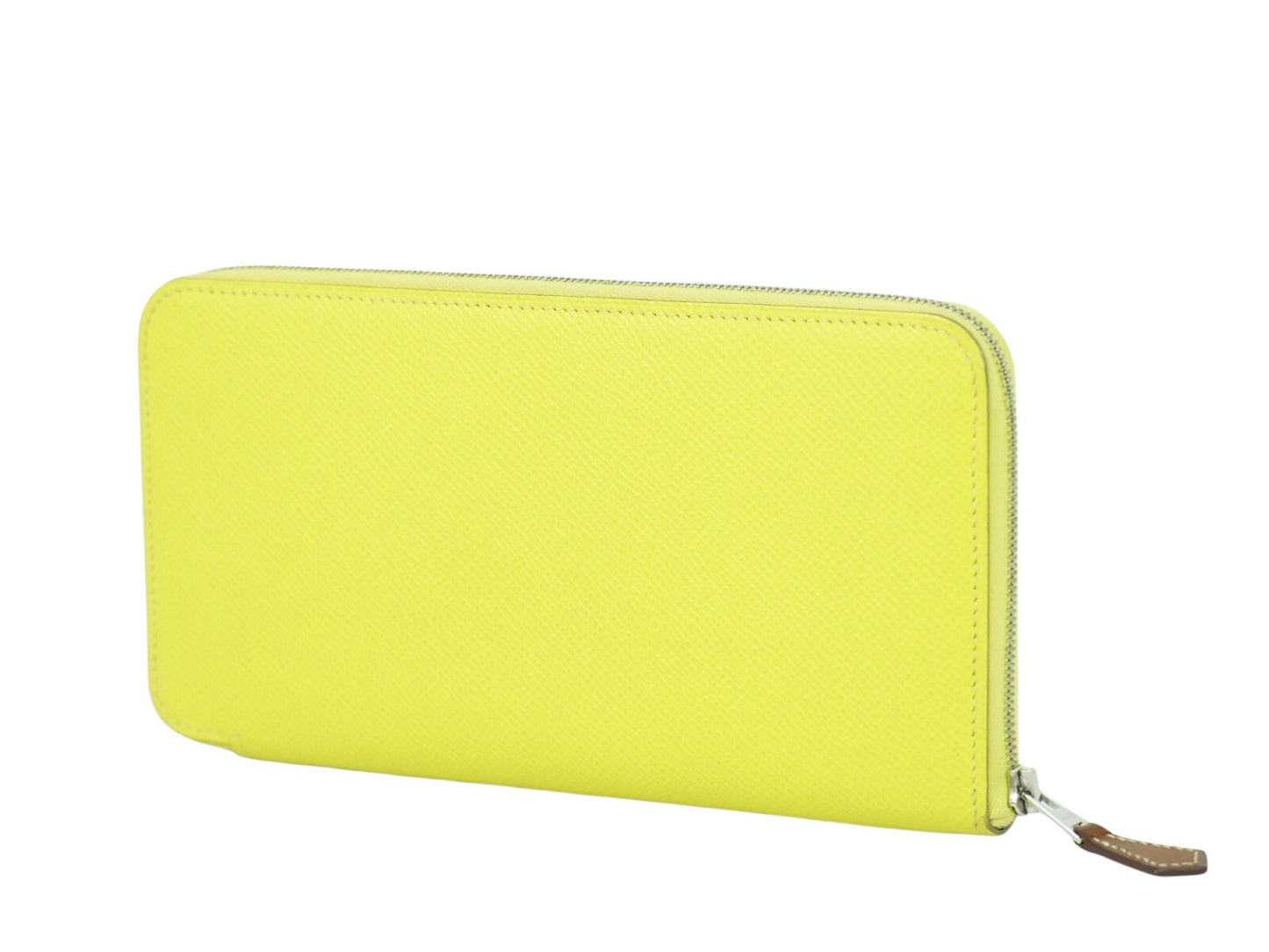 Hermès Azap, Yellow, Leather, wallet