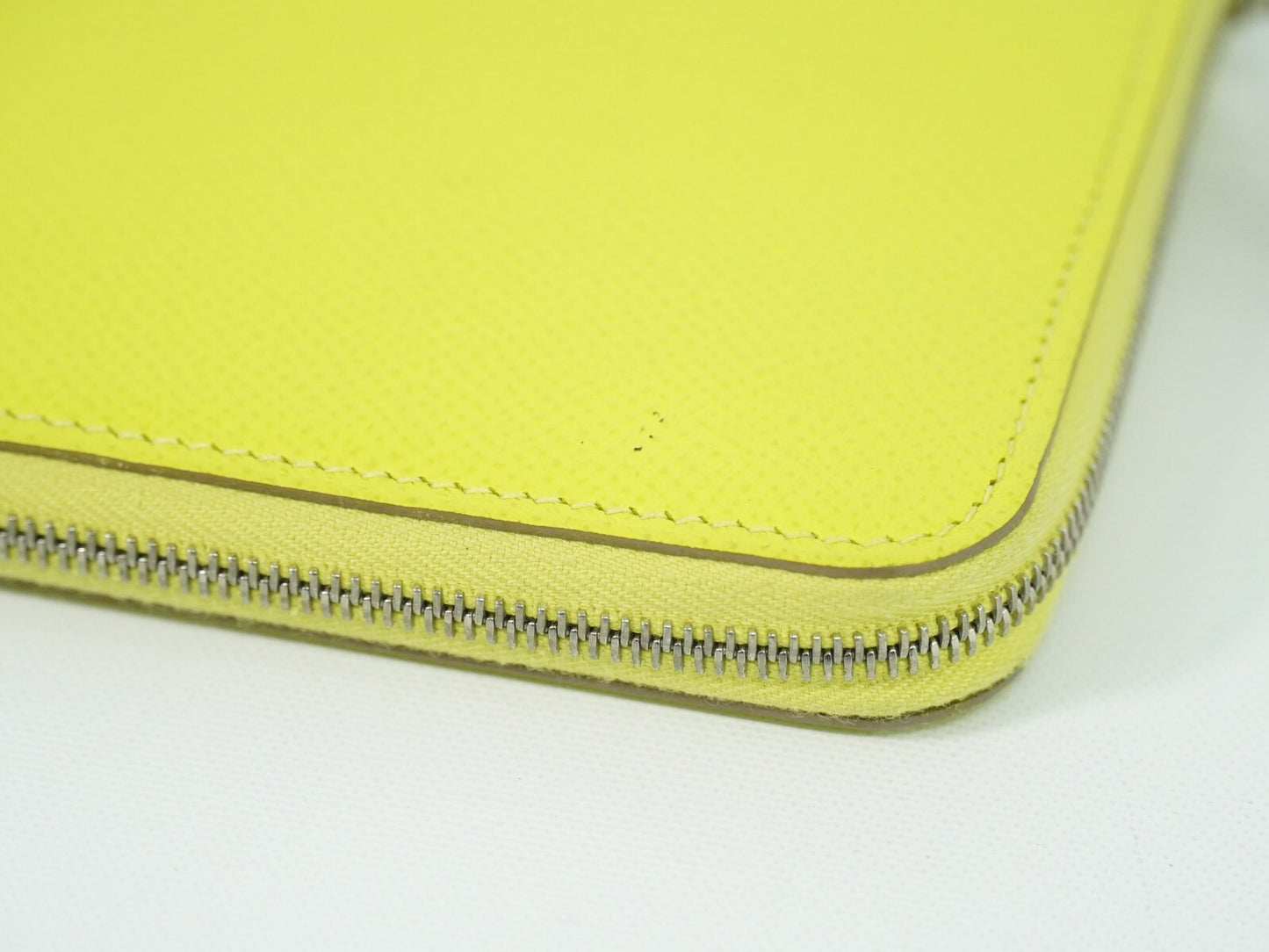 Hermès Azap, Yellow, Leather, wallet