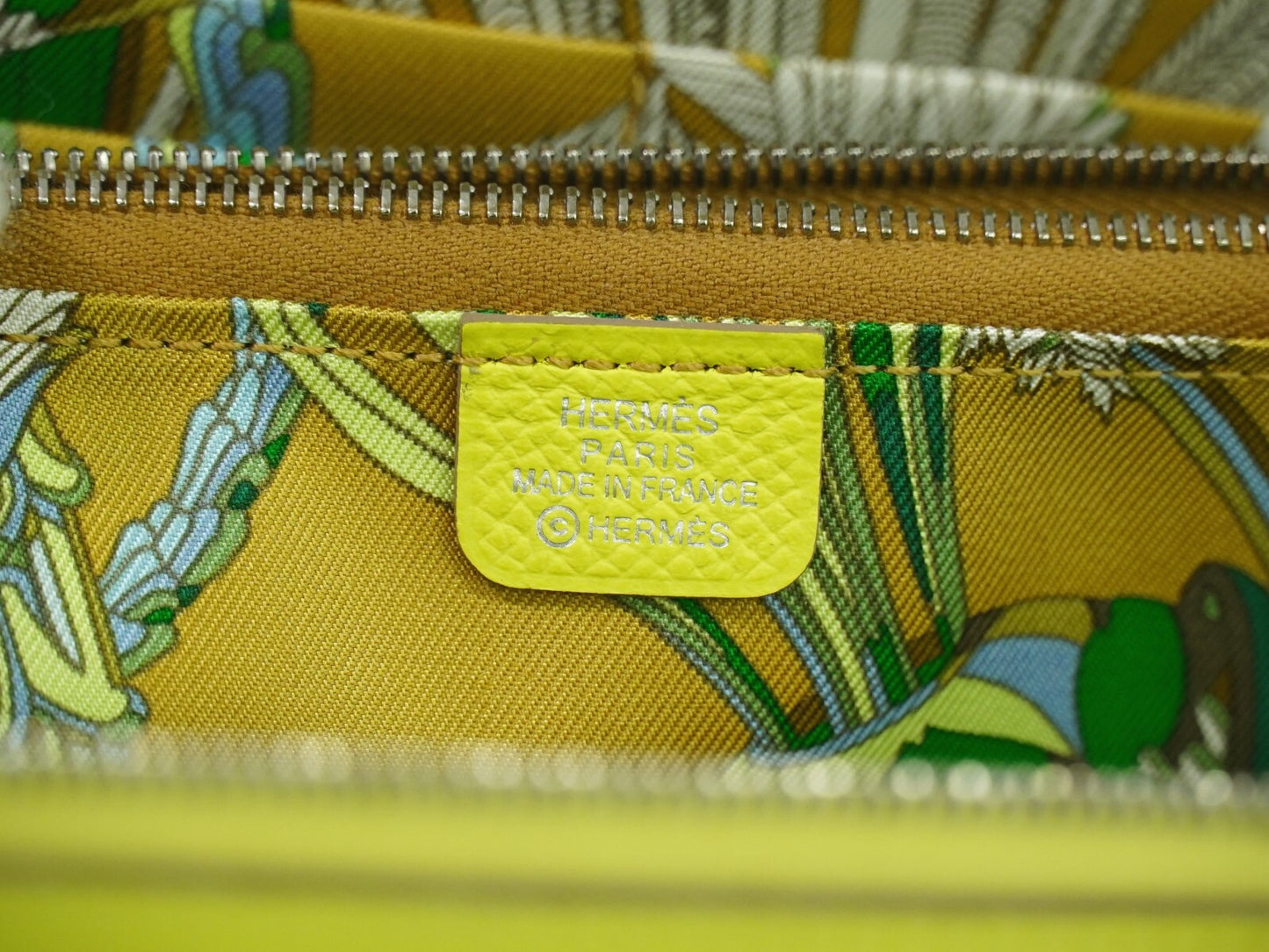 Hermès Azap, Yellow, Leather, wallet