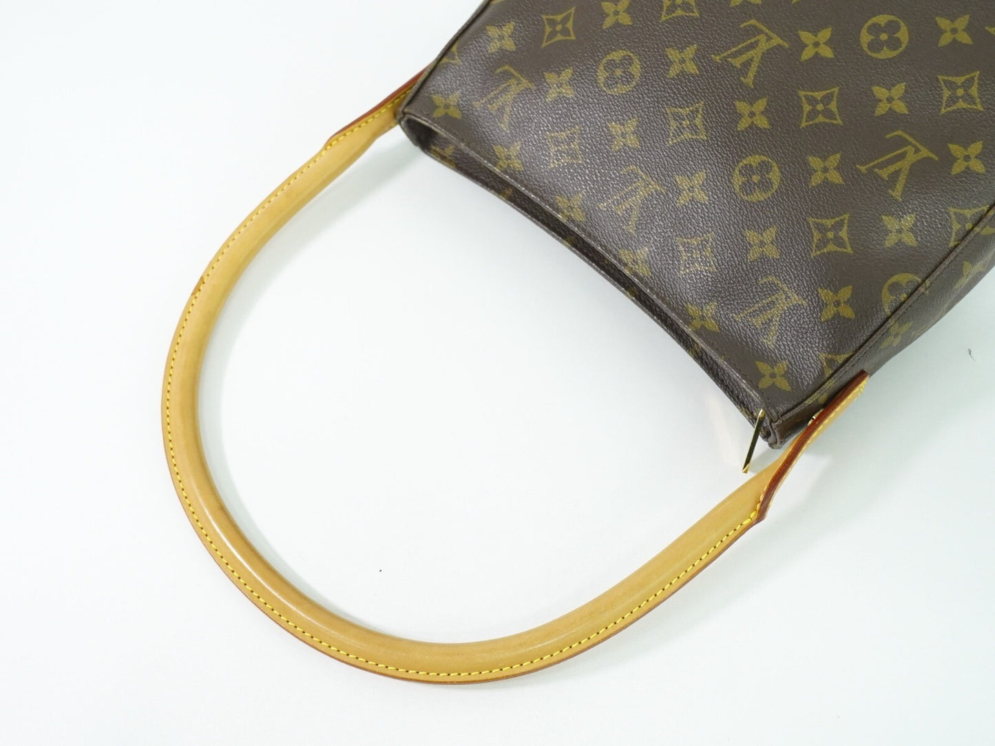 Louis Vuitton Looping MM, Brown, Canvas, handbag