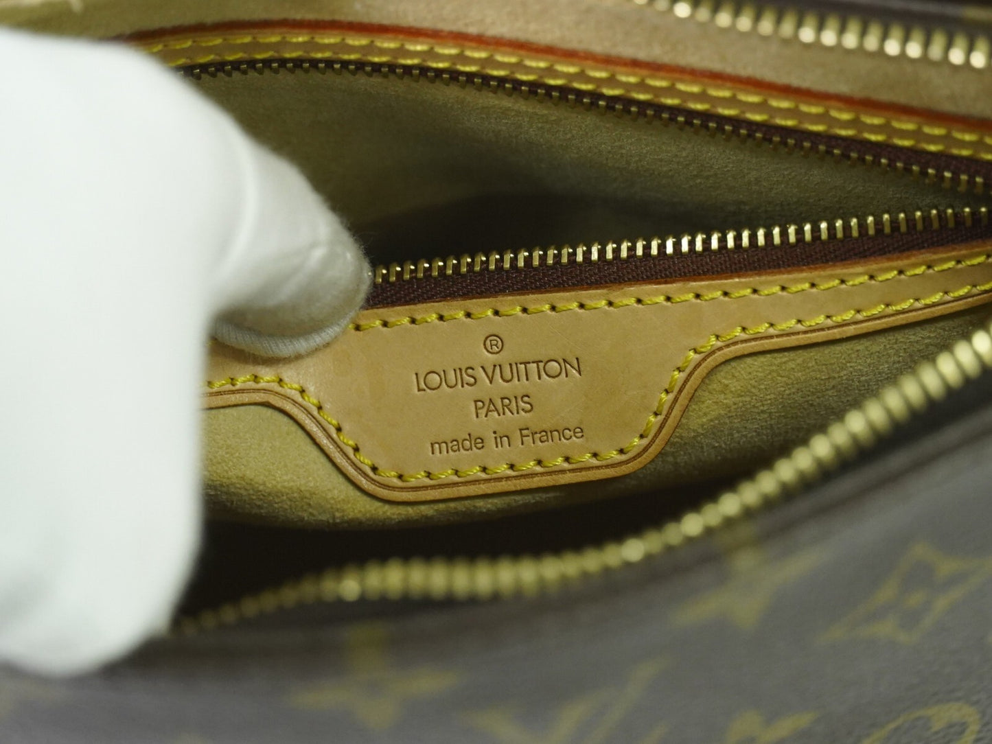 Louis Vuitton Looping MM, Brown, Canvas, handbag