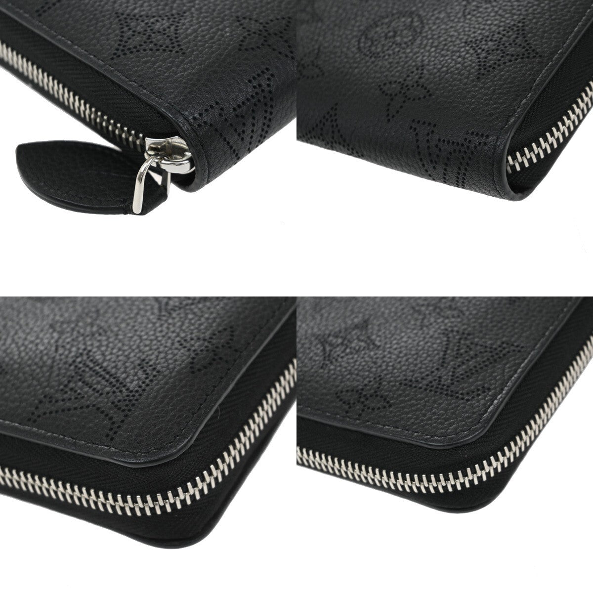 Louis Vuitton Portefeuille zippy, Black, Leather, wallet