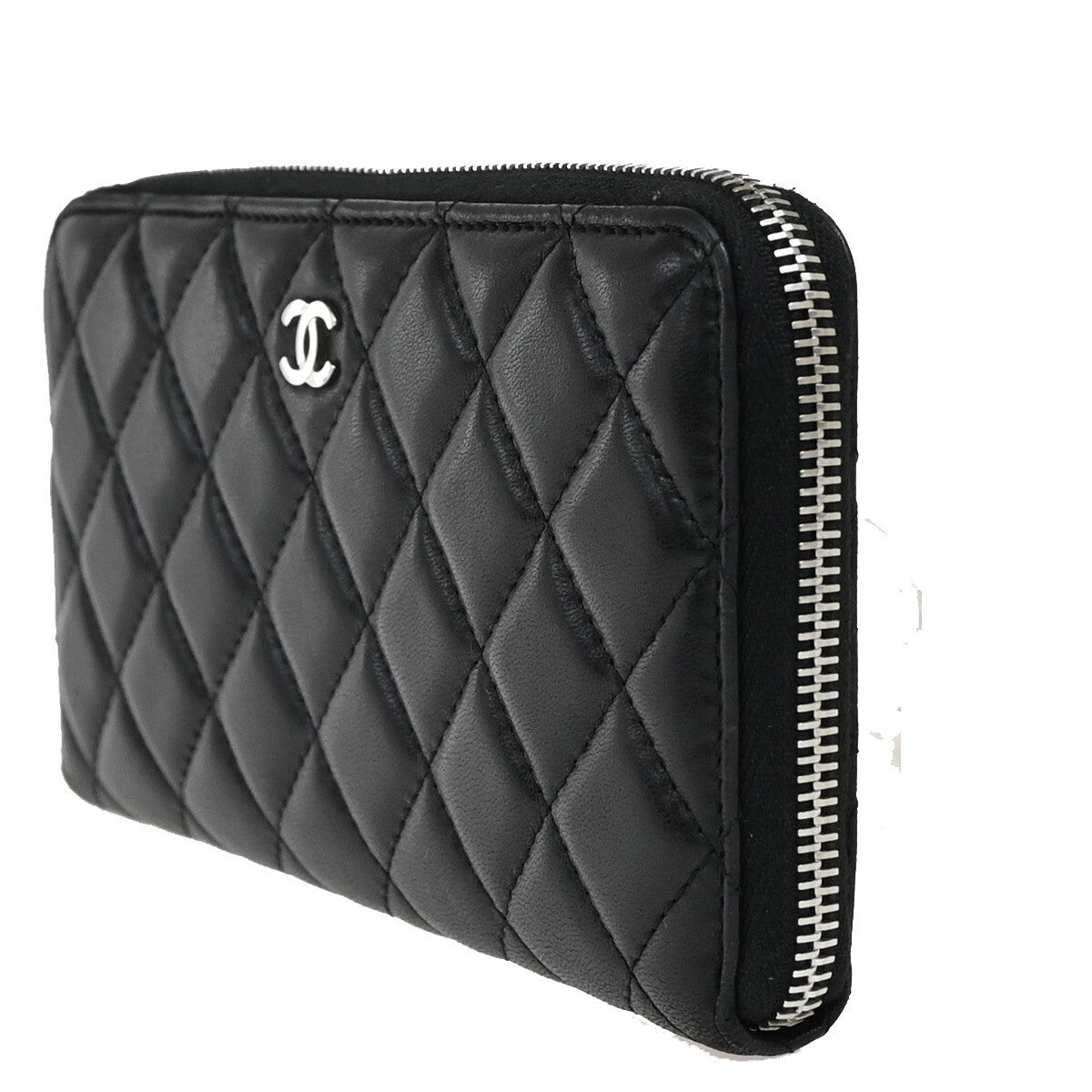Chanel Timeless, Black, Leather, wallet