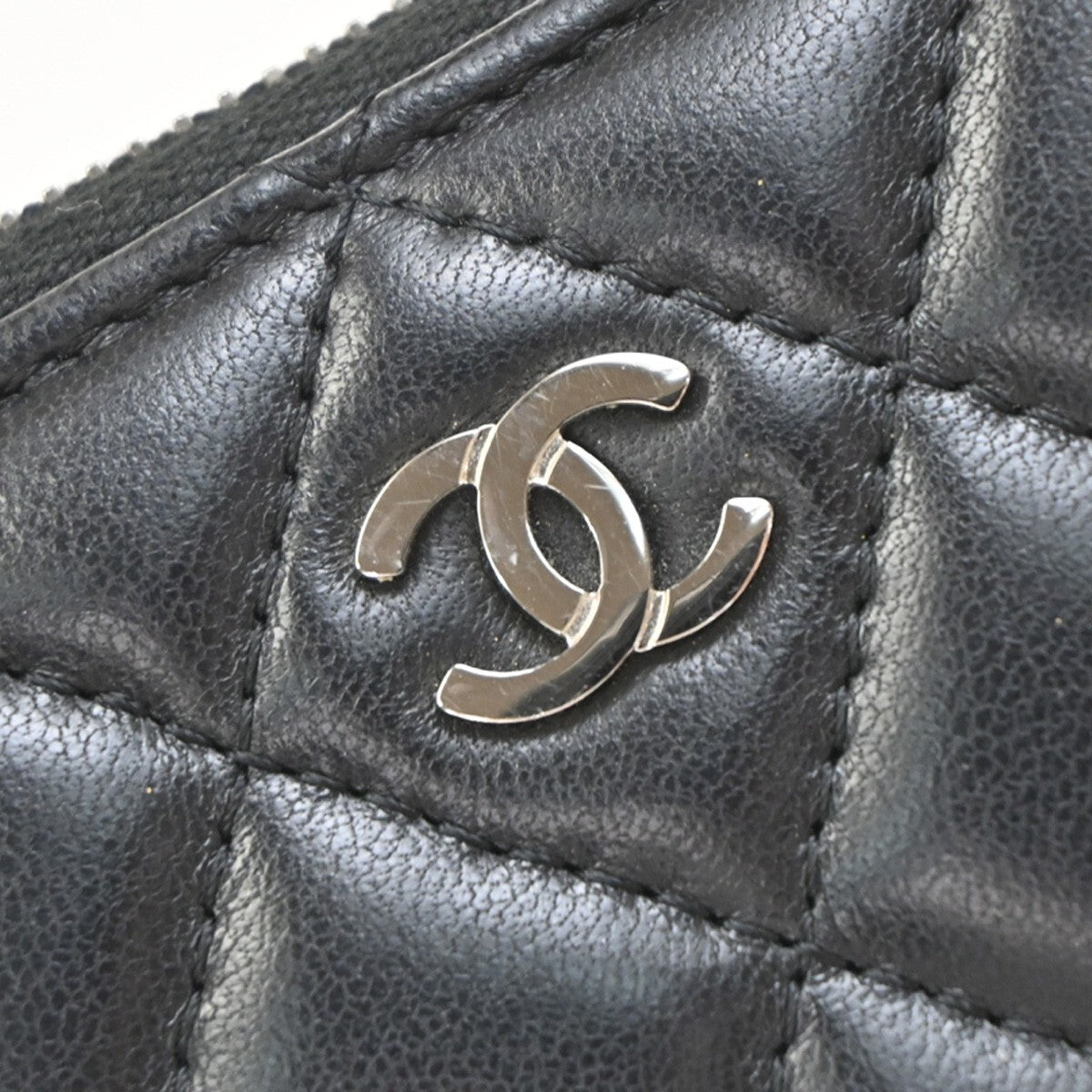 Chanel Timeless, Black, Leather, wallet