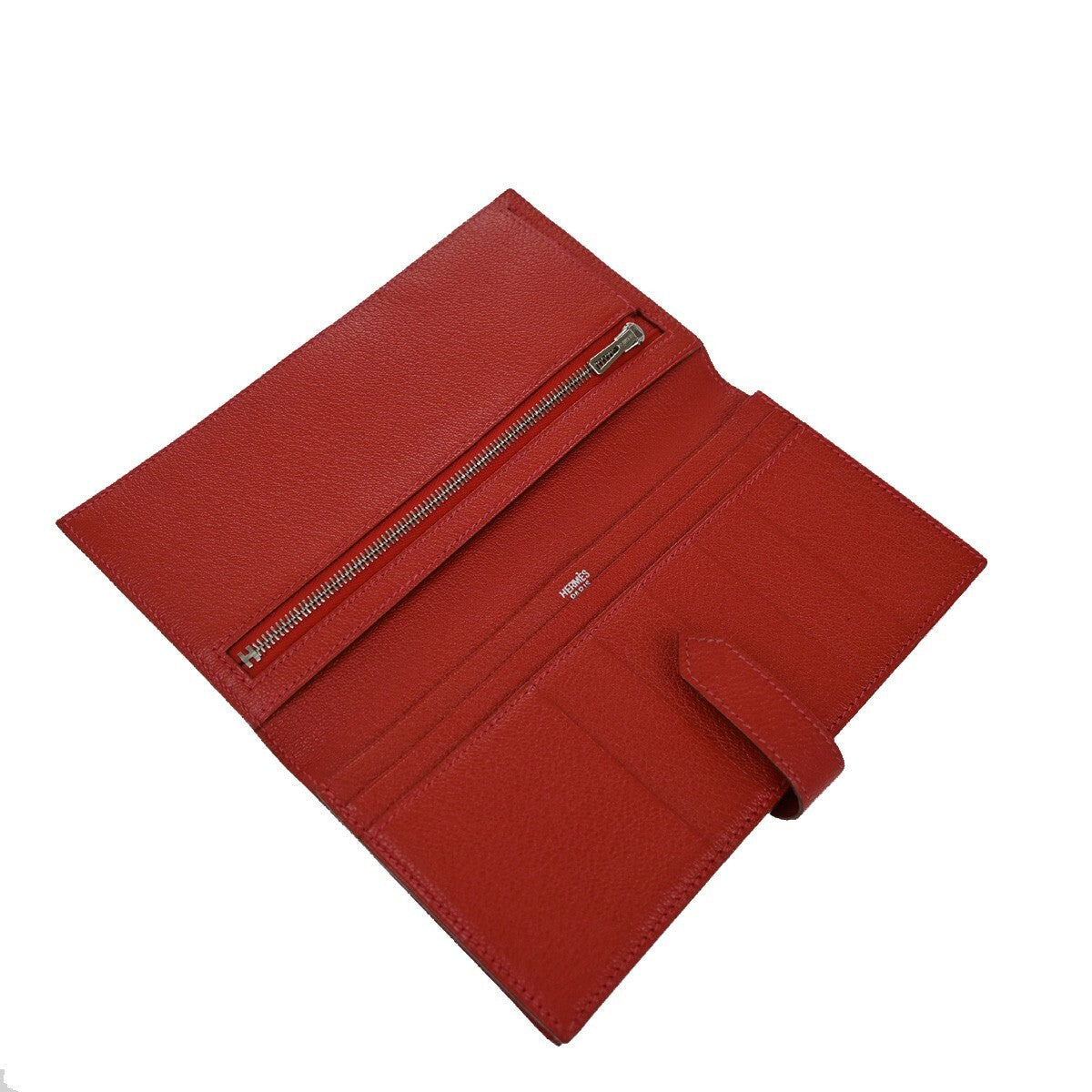 Hermès Béarn, Red, Leather, wallet