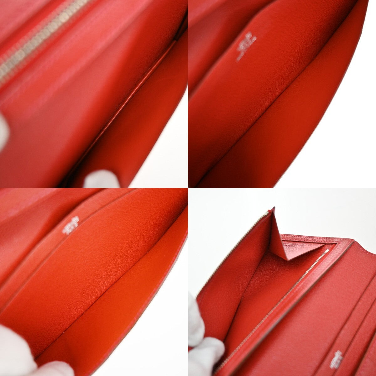 Hermès Béarn, Red, Leather, wallet