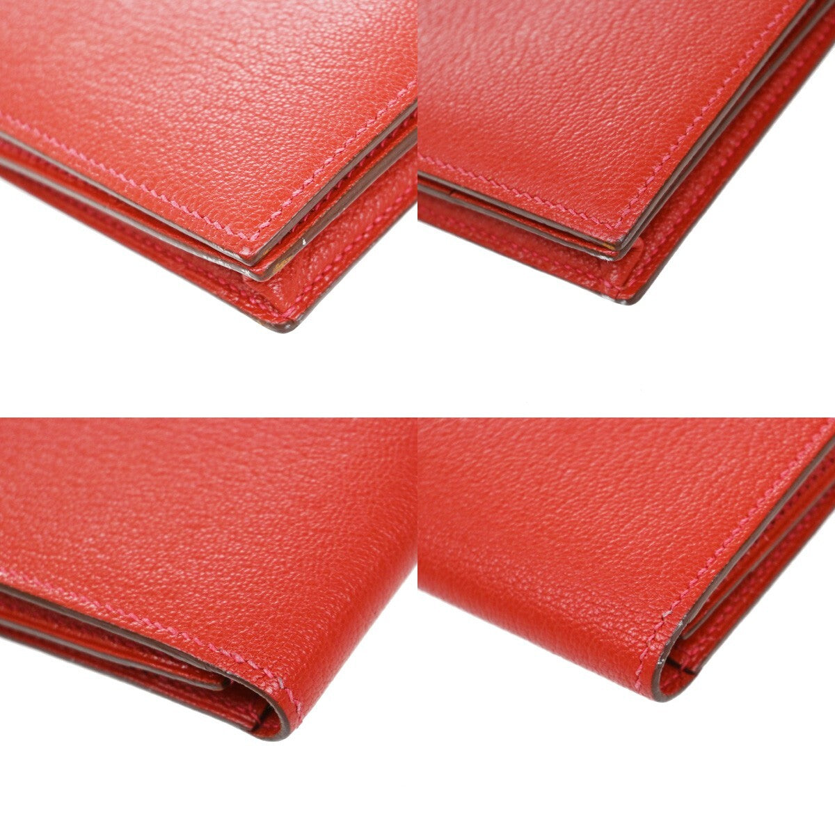 Hermès Béarn, Red, Leather, wallet