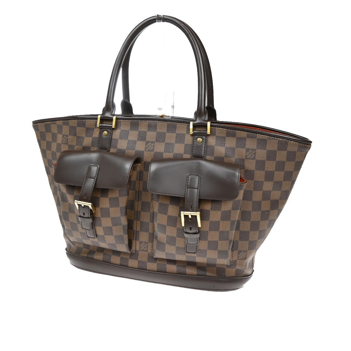 Louis Vuitton Manosque, Brown, Canvas, tote