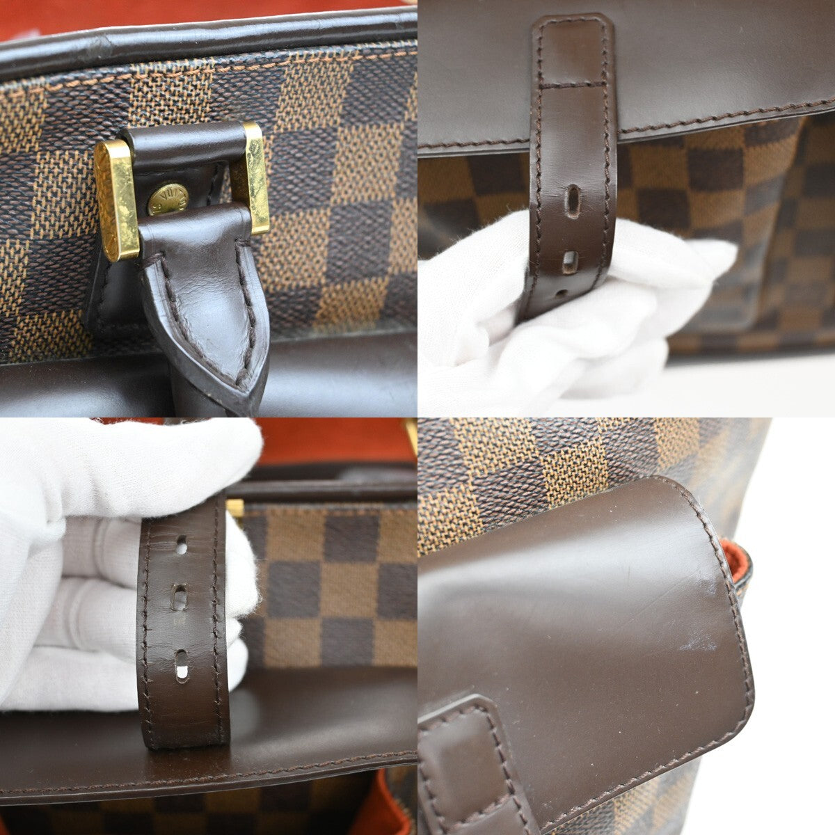 Louis Vuitton Manosque, Brown, Canvas, tote