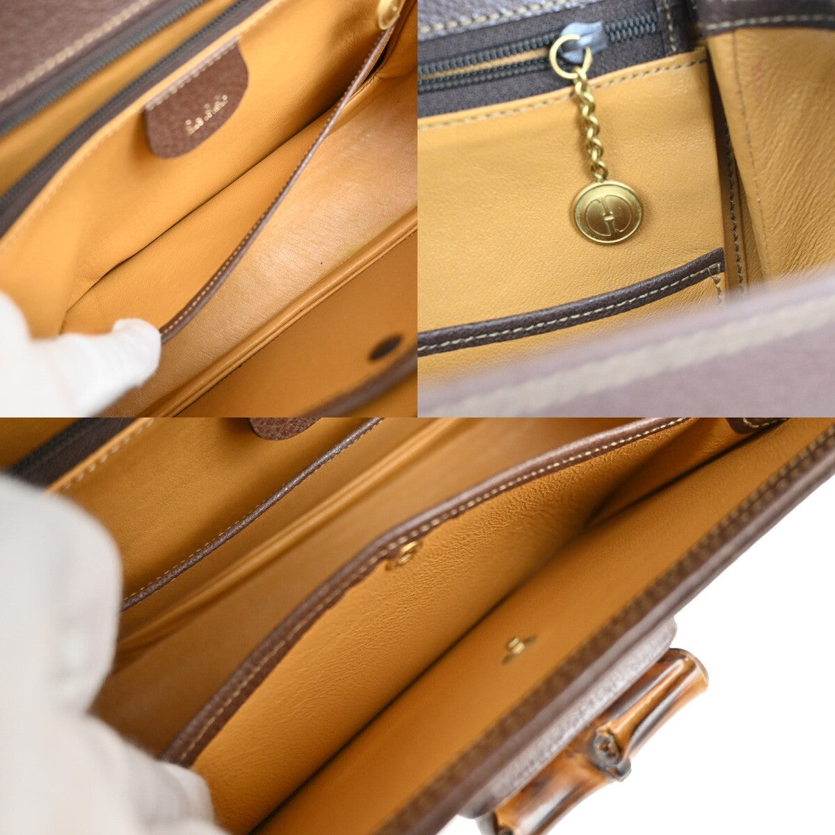 Gucci Bamboo, Brown, Leather, handbag