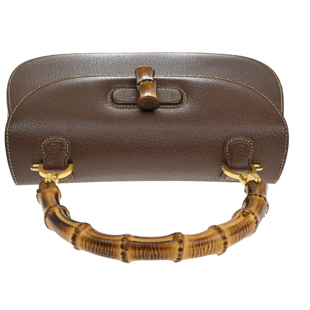 Gucci Bamboo, Brown, Leather, handbag