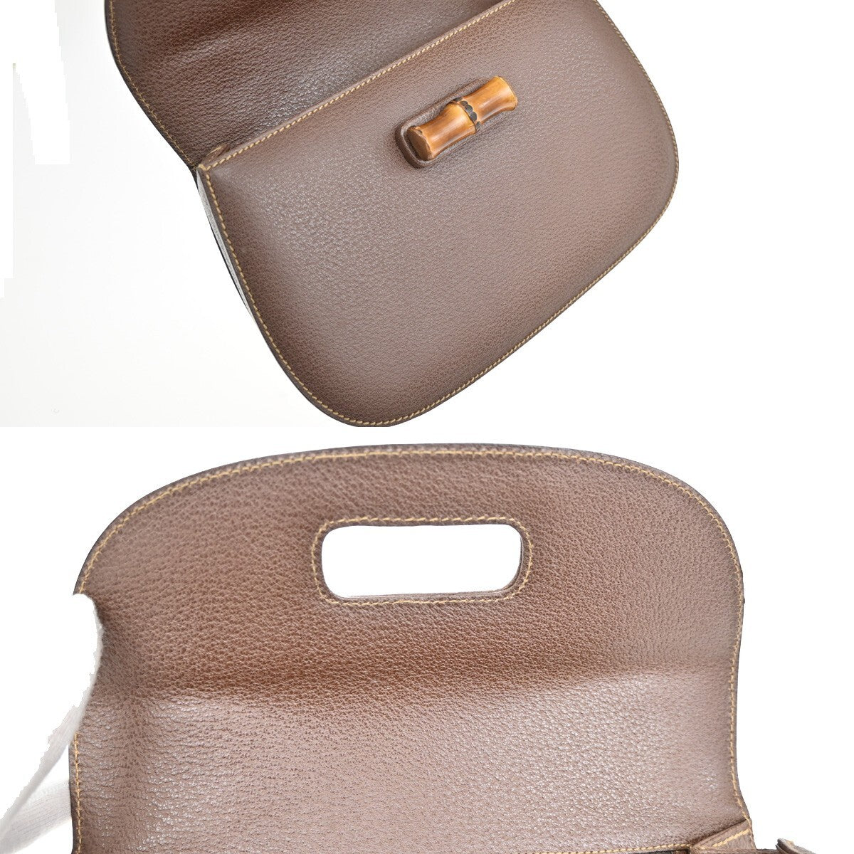 Gucci Bamboo, Brown, Leather, handbag