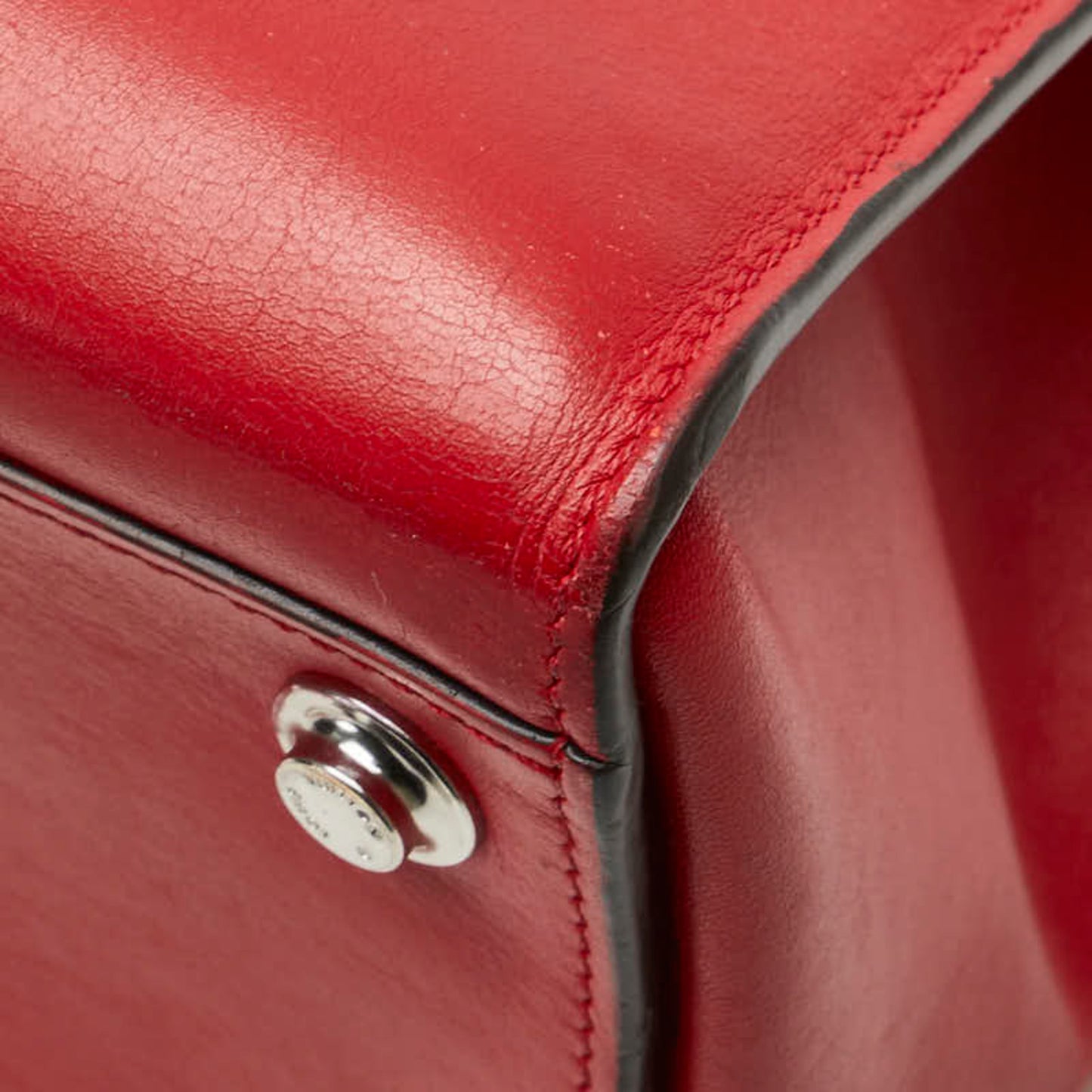 Louis Vuitton City steamer, Red, Leather, handbag
