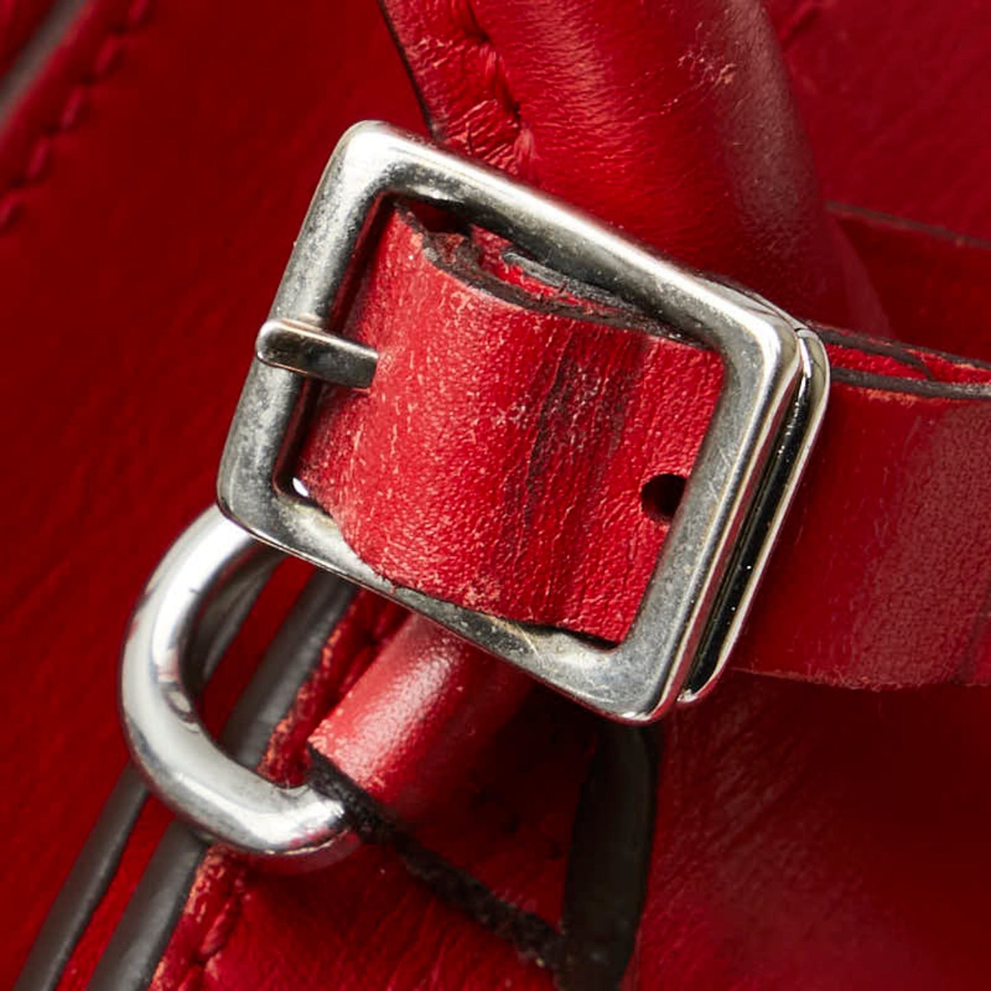 Louis Vuitton City steamer, Red, Leather, handbag