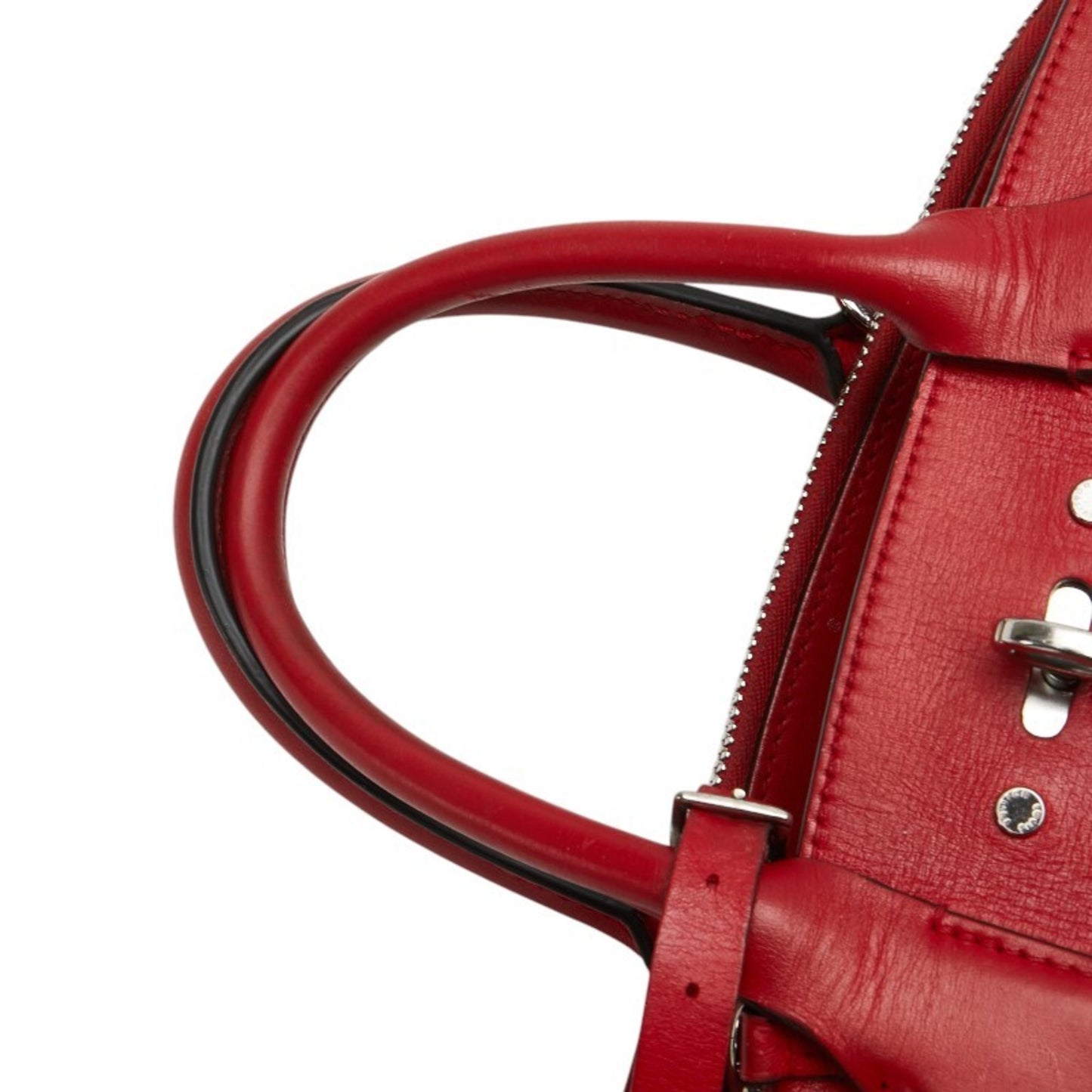 Louis Vuitton City steamer, Red, Leather, handbag