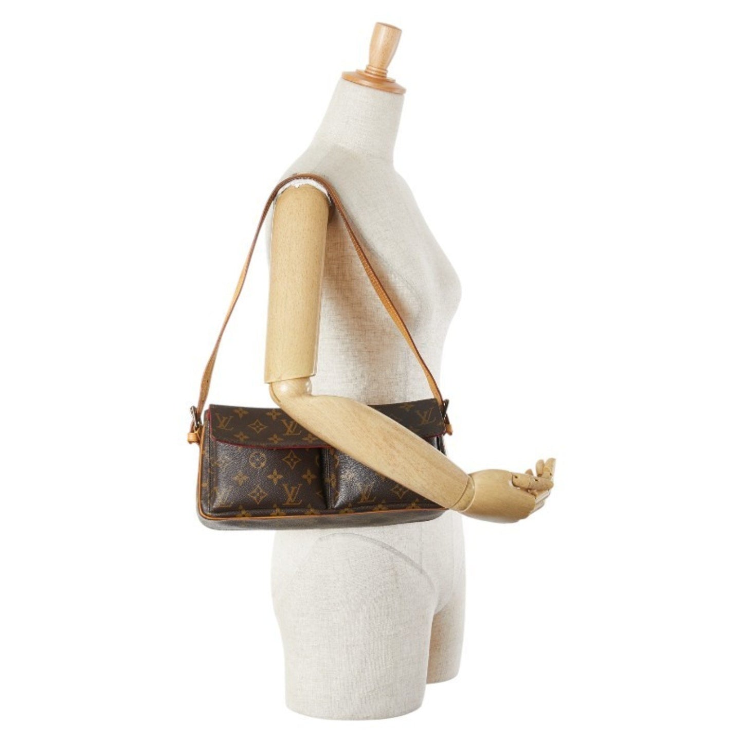 Louis Vuitton Viva Cité, Brown, Canvas, shoulder