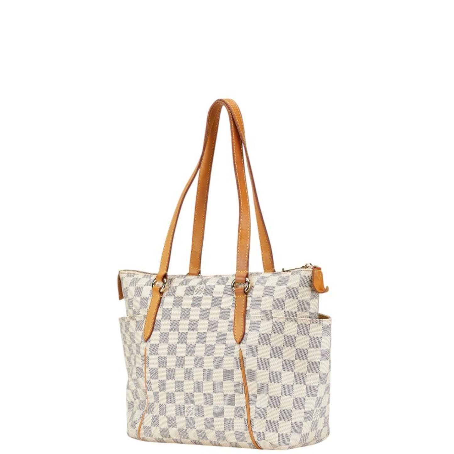 Louis Vuitton Totally, White, Canvas, shoulder