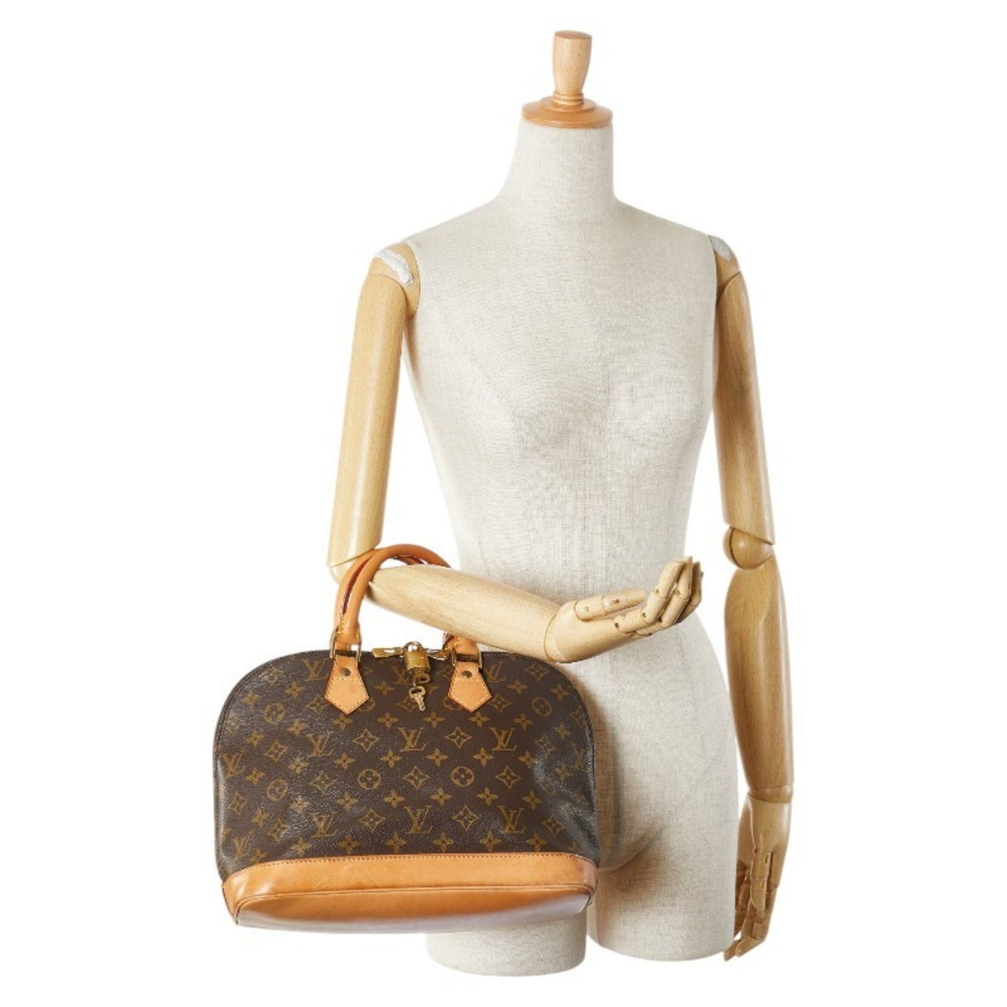 Louis Vuitton Alma, Brown, Canvas, handbag