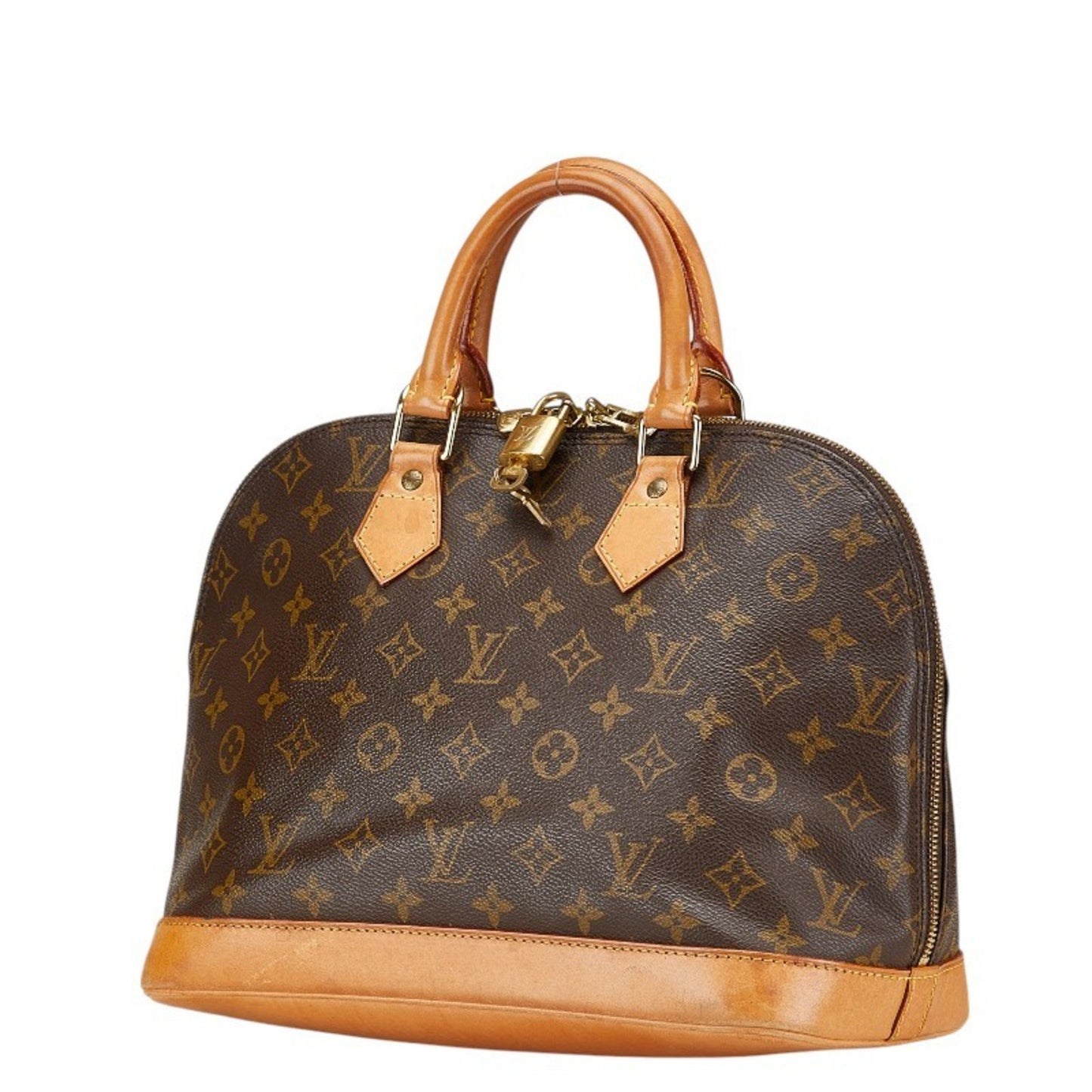 Louis Vuitton Alma, Brown, Canvas, handbag