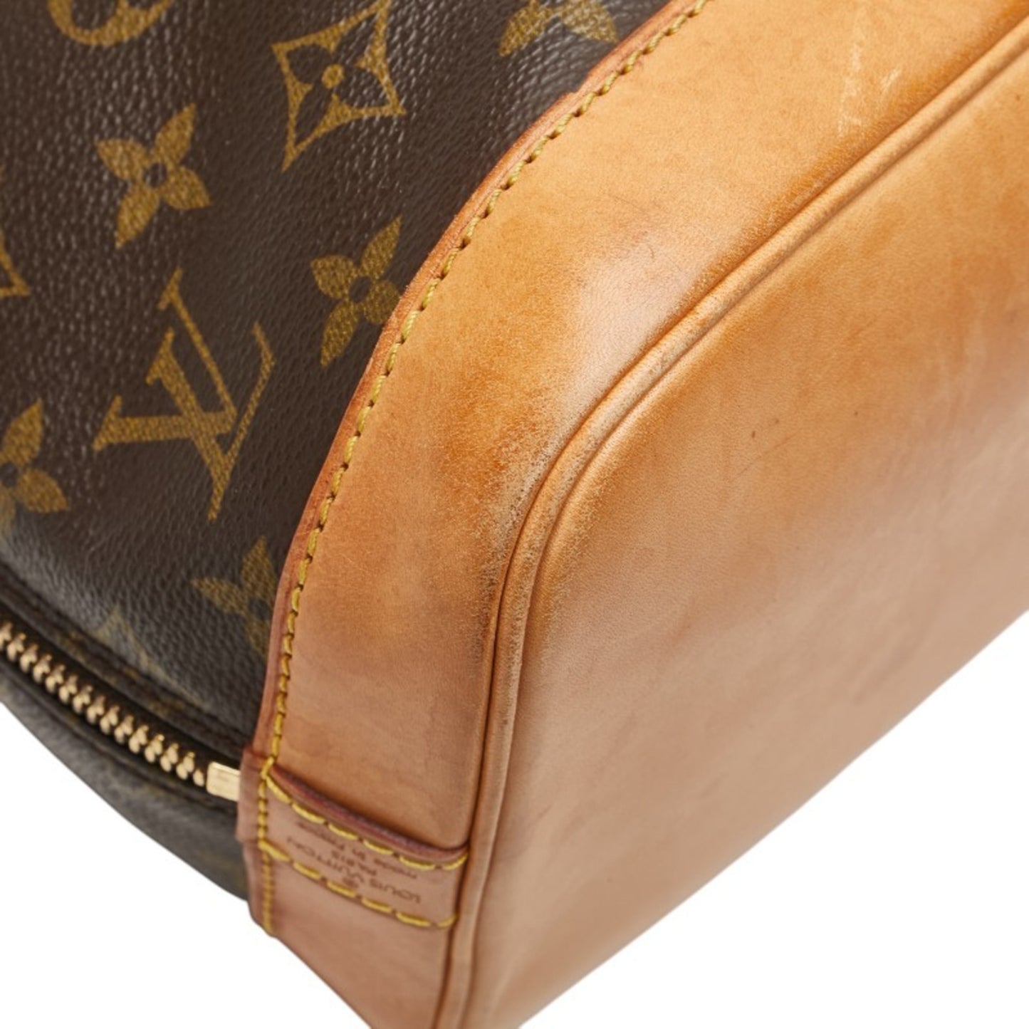 Louis Vuitton Alma, Brown, Canvas, handbag