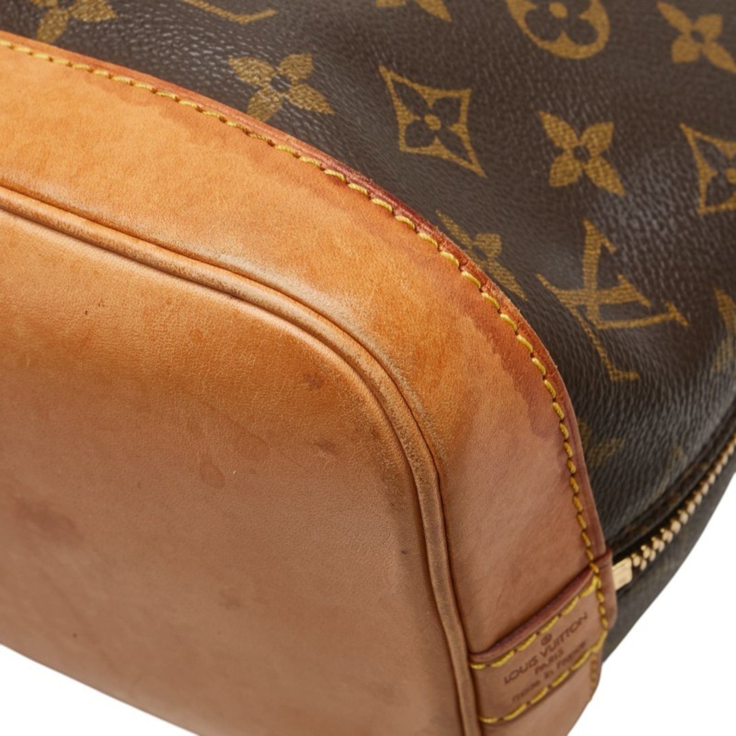 Louis Vuitton Alma, Brown, Canvas, handbag