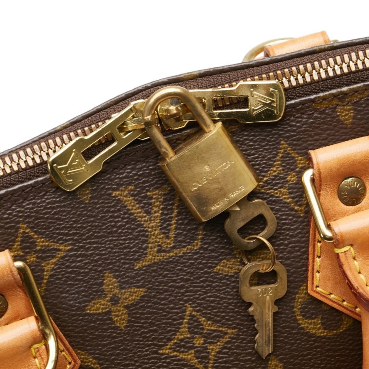Louis Vuitton Alma, Brown, Canvas, handbag