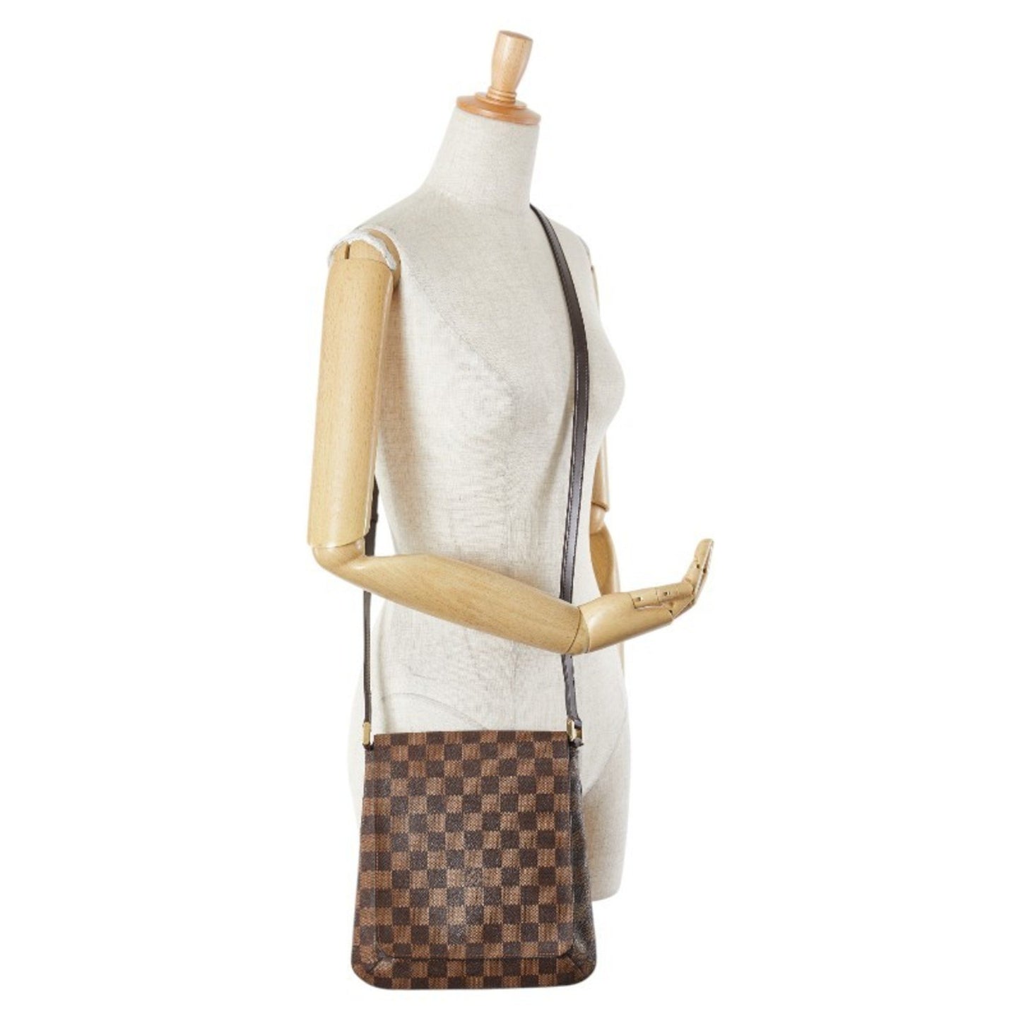 Louis Vuitton Musette Salsa, Brown, Canvas, shoulder