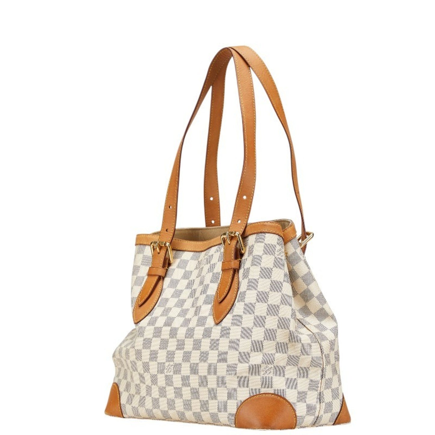 Louis Vuitton Hampstead, White, Canvas, tote