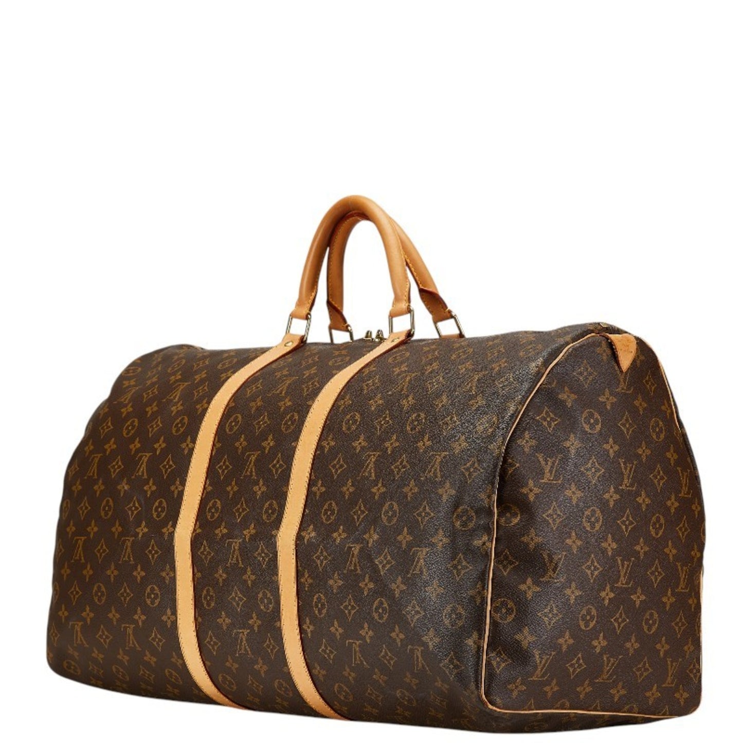 Louis Vuitton Keepall 60, Brown, Canvas, travel