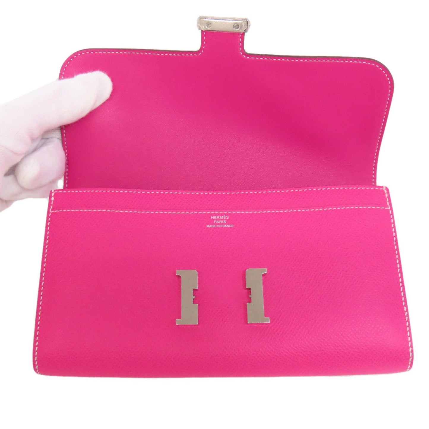 Hermès Constance, Pink, Leather, wallet