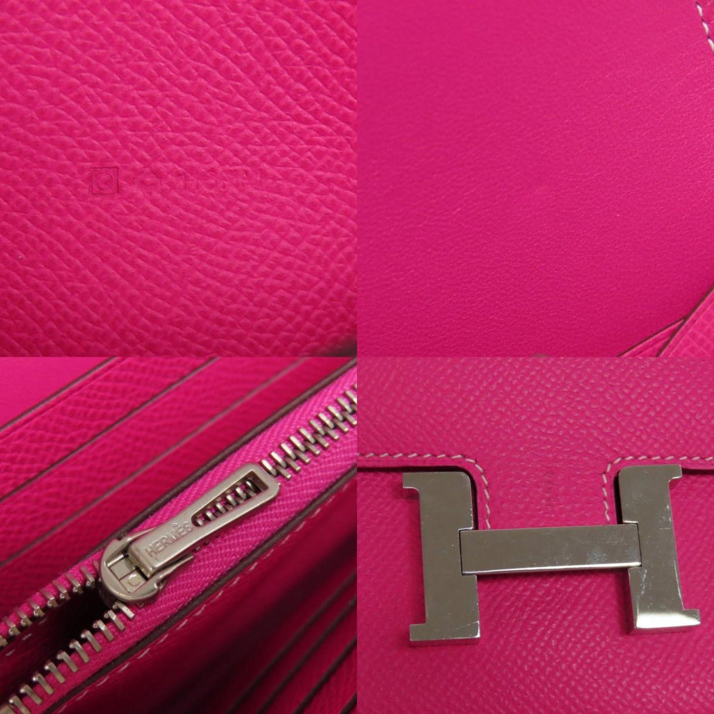 Hermès Constance, Pink, Leather, wallet