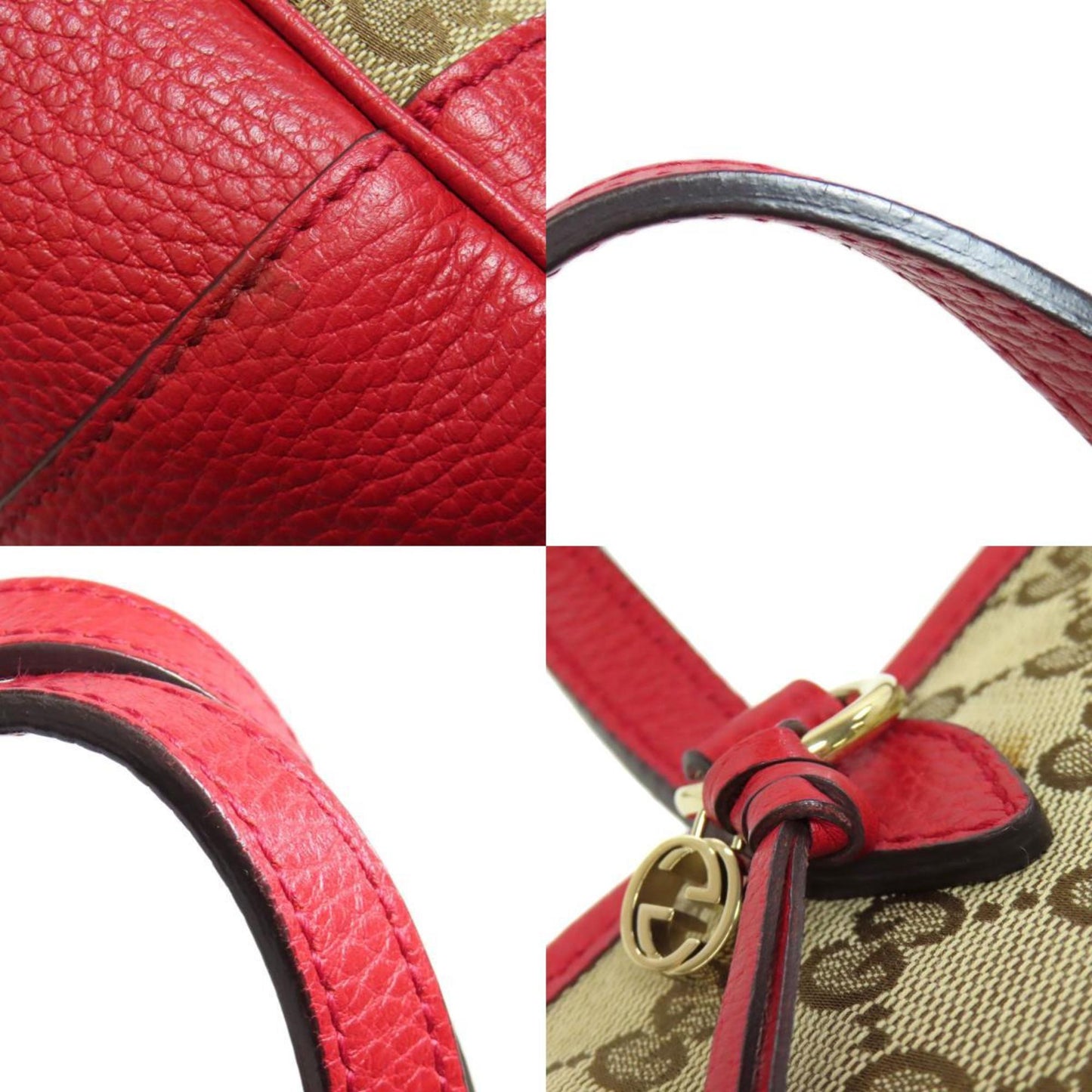 Gucci Bree, Red, Canvas, handbag