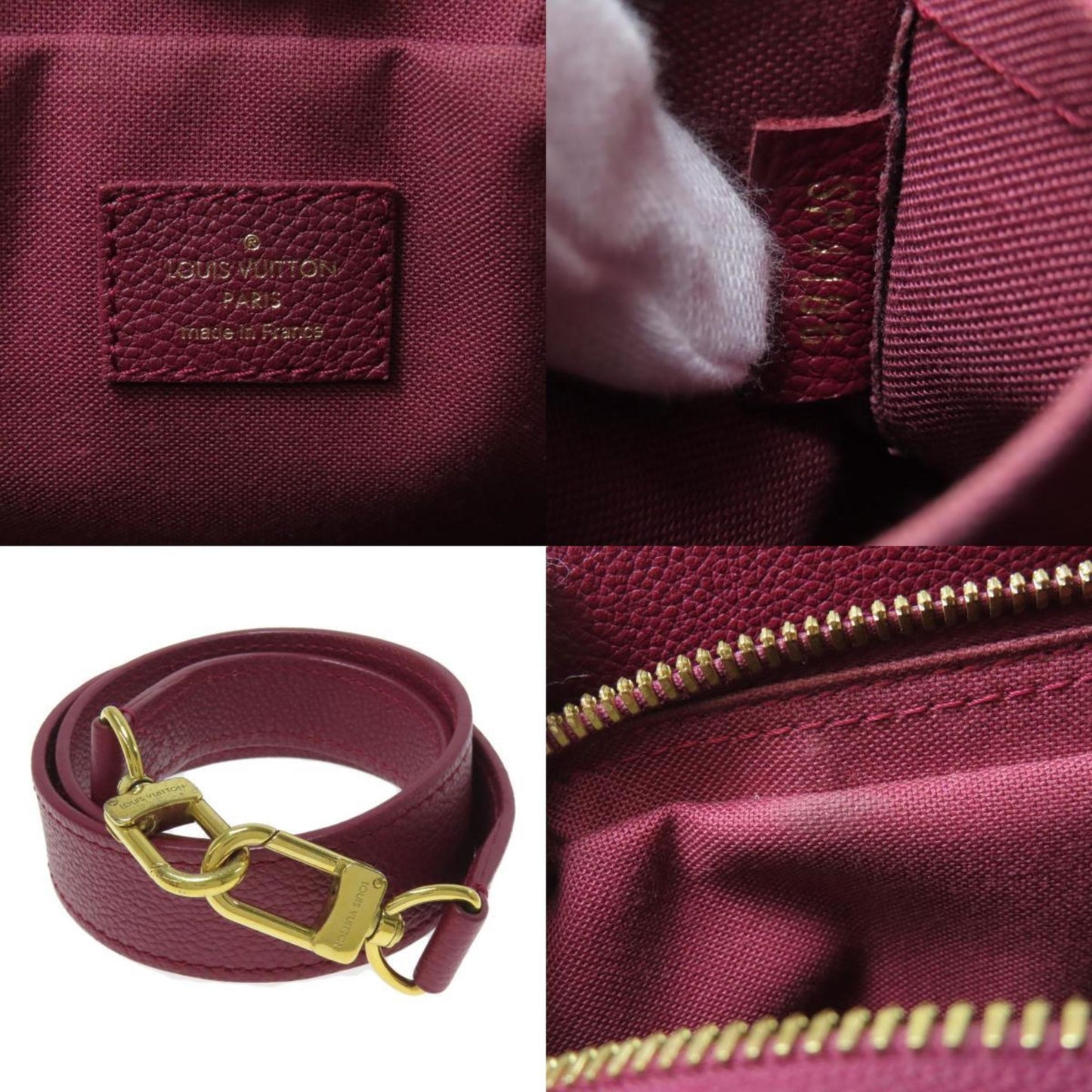 Louis Vuitton Vosges, Burgundy, Leather, tote
