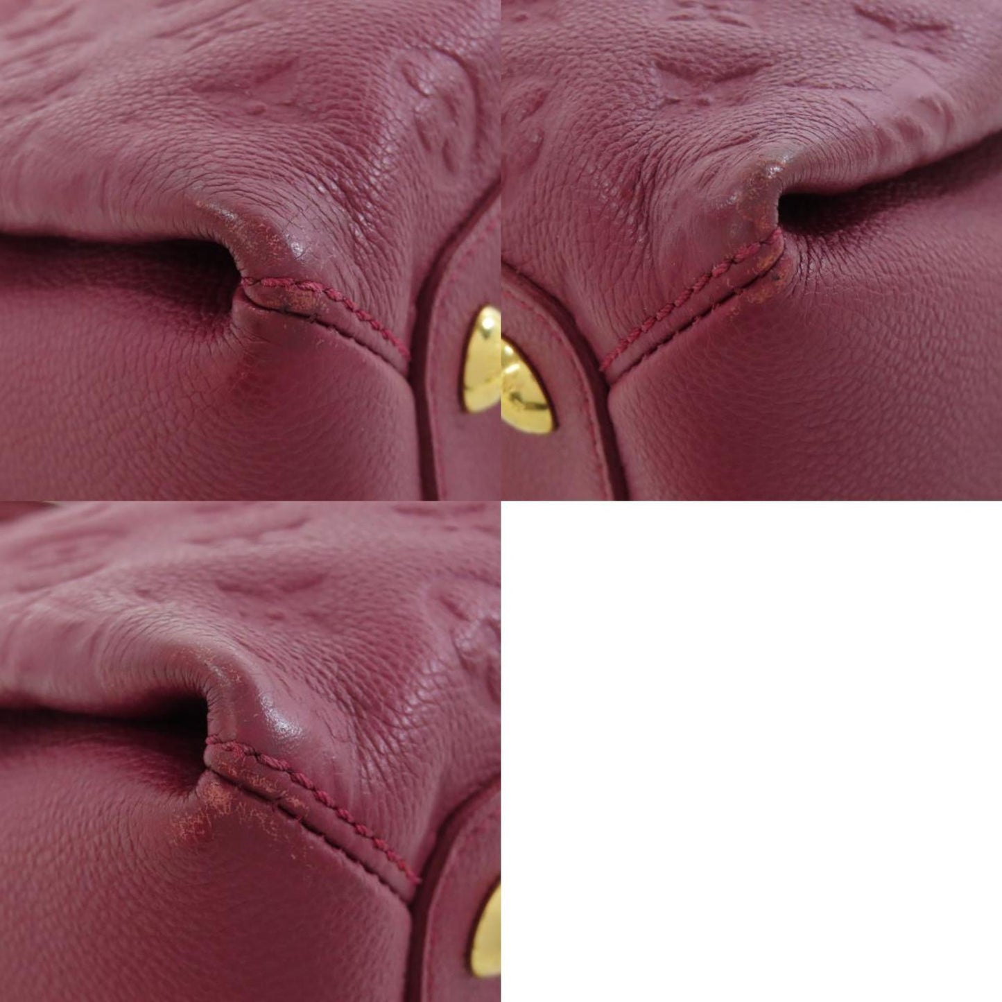 Louis Vuitton Vosges, Burgundy, Leather, tote