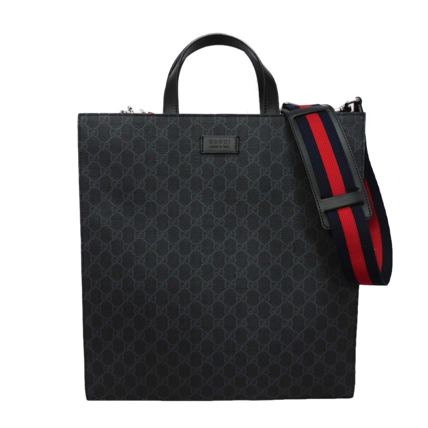 Gucci GG Supreme, Black, Canvas, tote