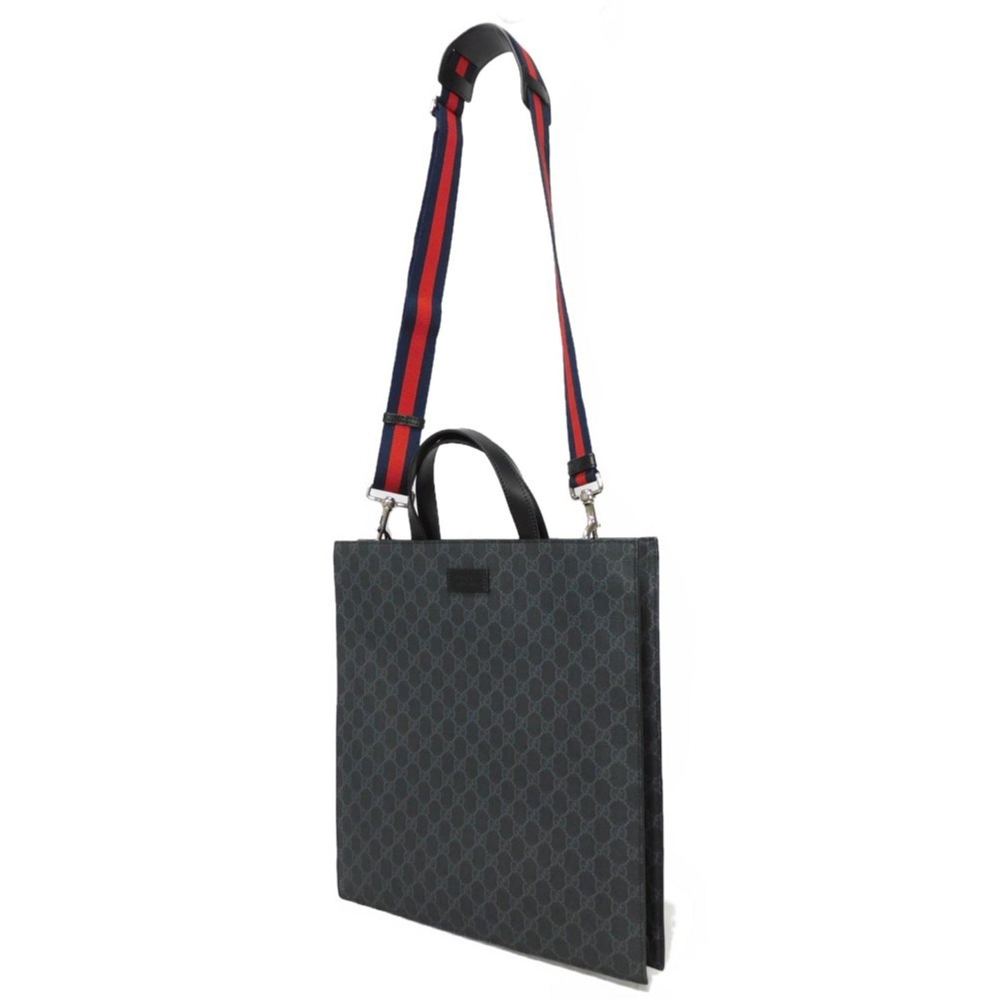Gucci GG Supreme, Black, Canvas, tote
