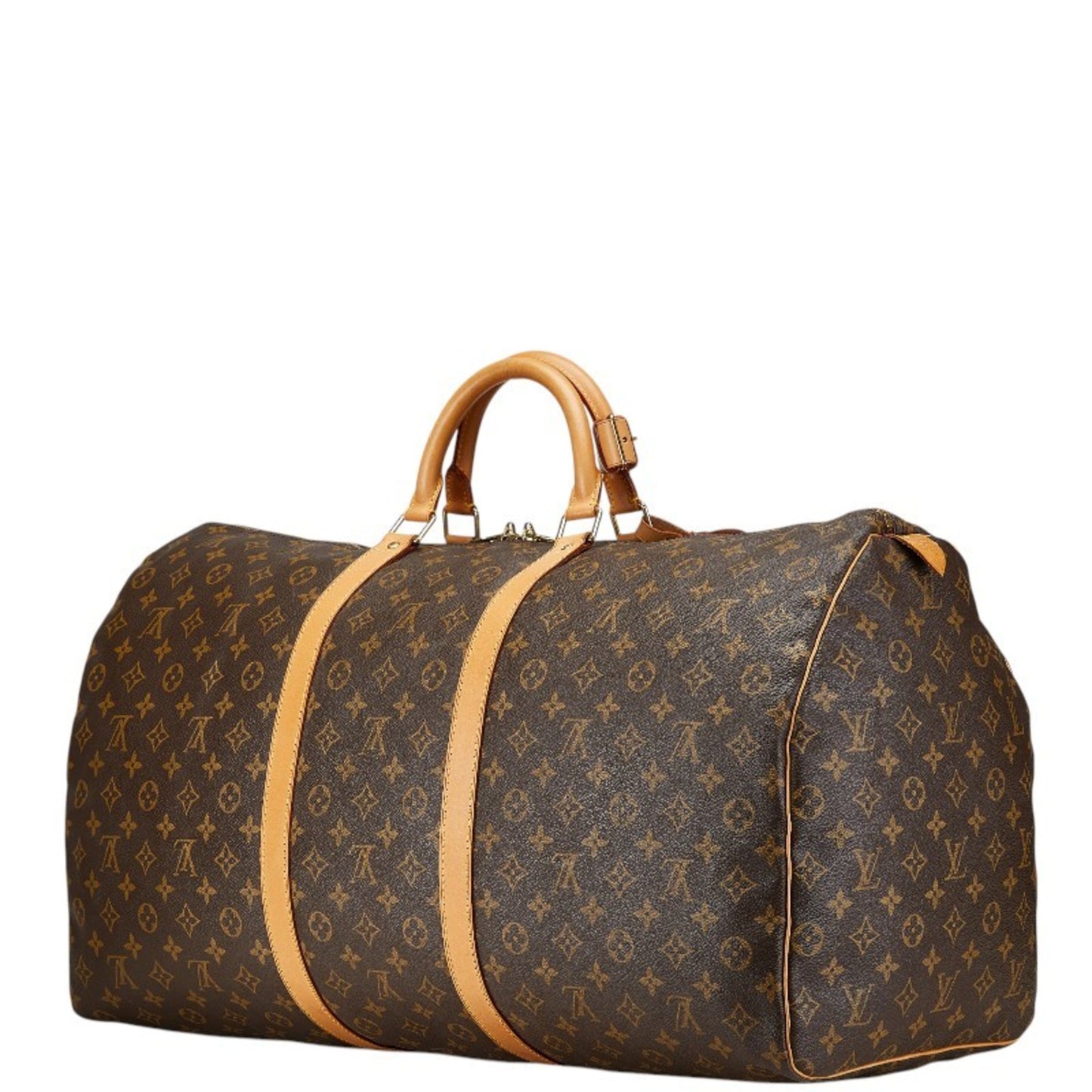 Louis Vuitton Keepall 60, Brown, Canvas, travel