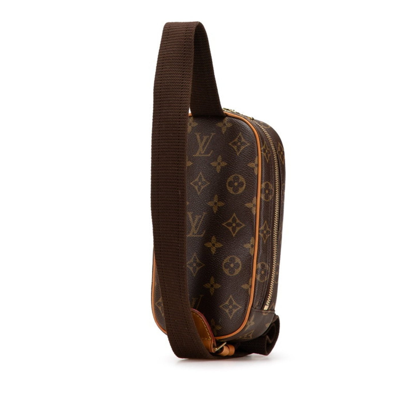 Louis Vuitton Pochette gange, Brown, Canvas, shoulder