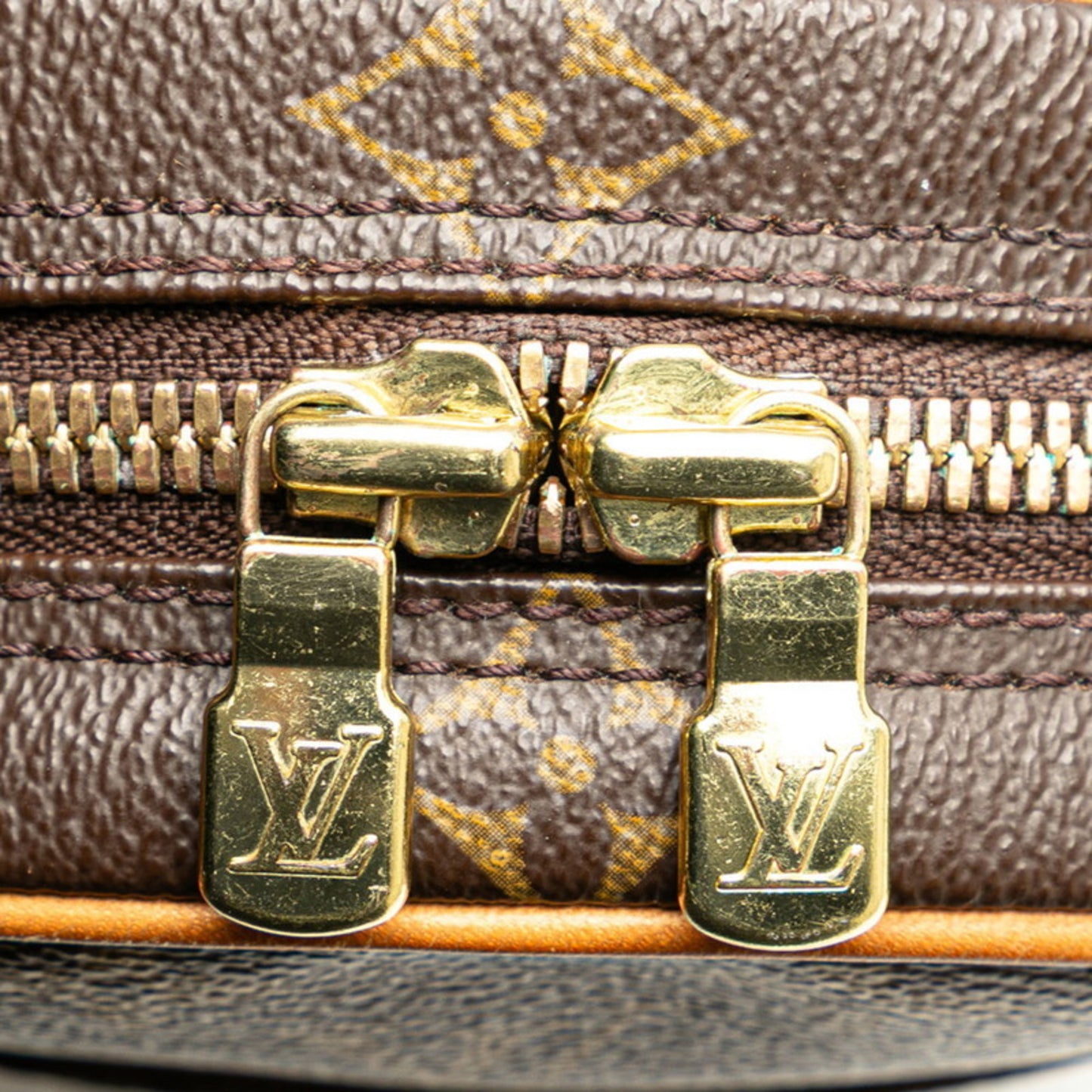 Louis Vuitton Pochette gange, Brown, Canvas, shoulder