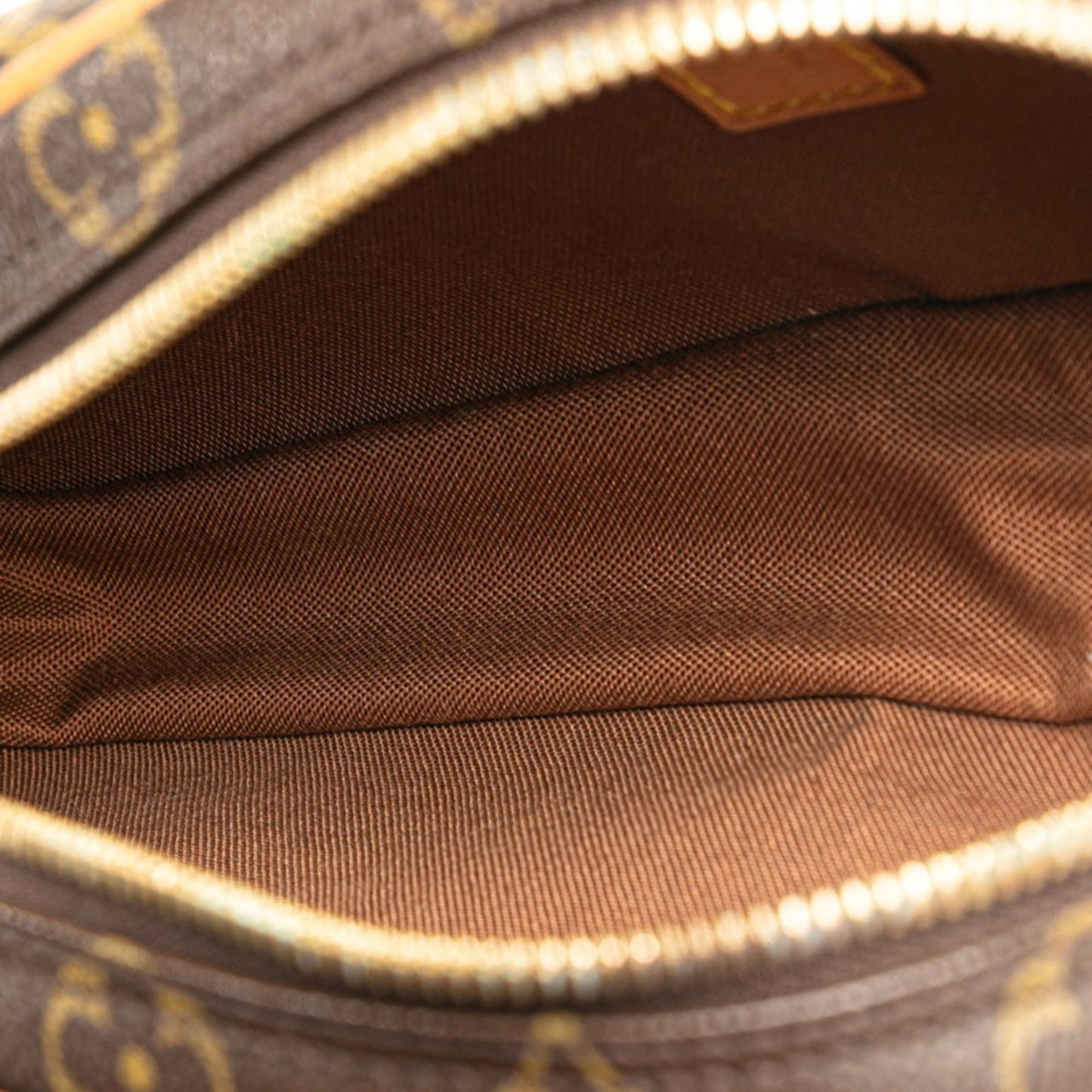 Louis Vuitton Pochette gange, Brown, Canvas, shoulder