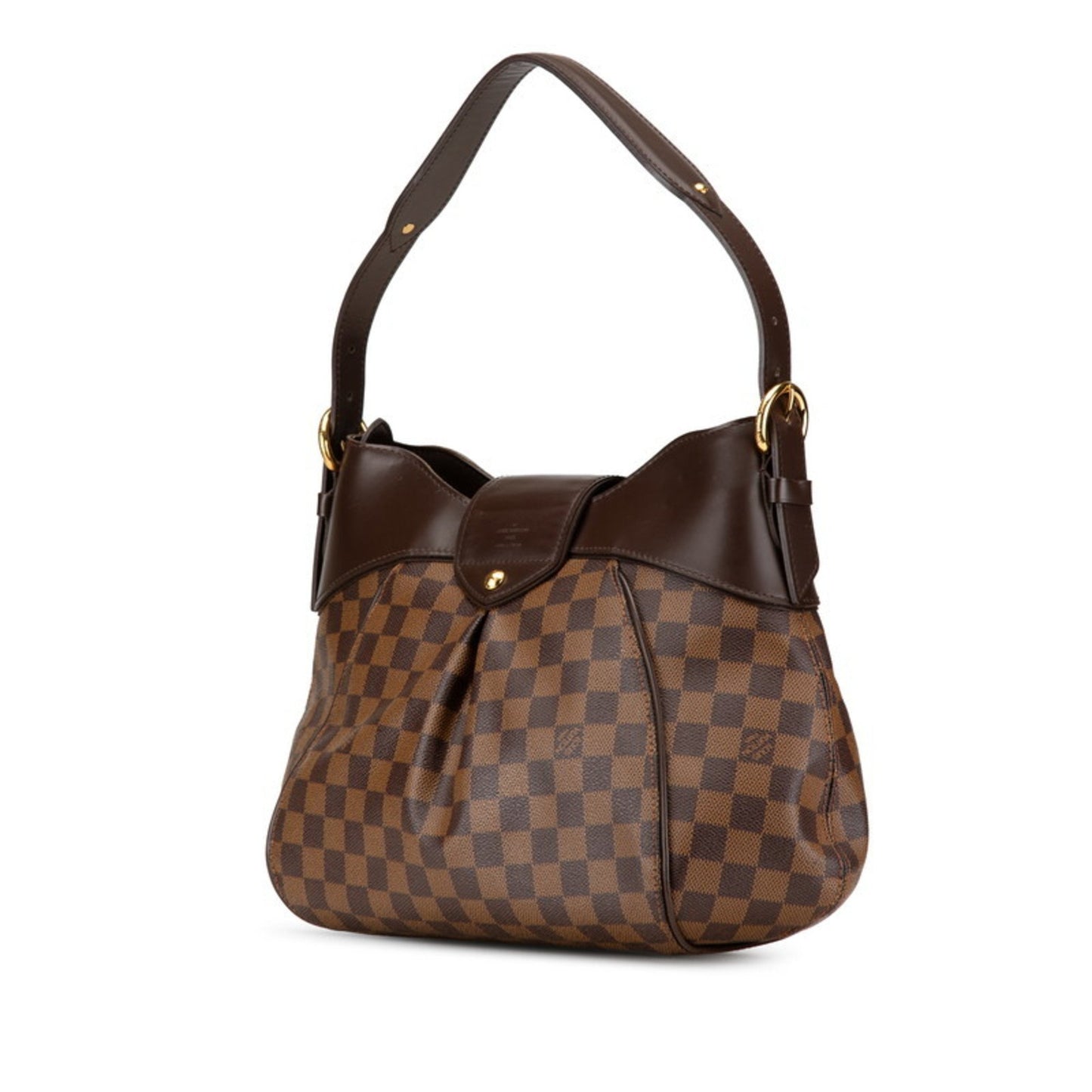 Louis Vuitton Sistina, Brown, Canvas, shoulder