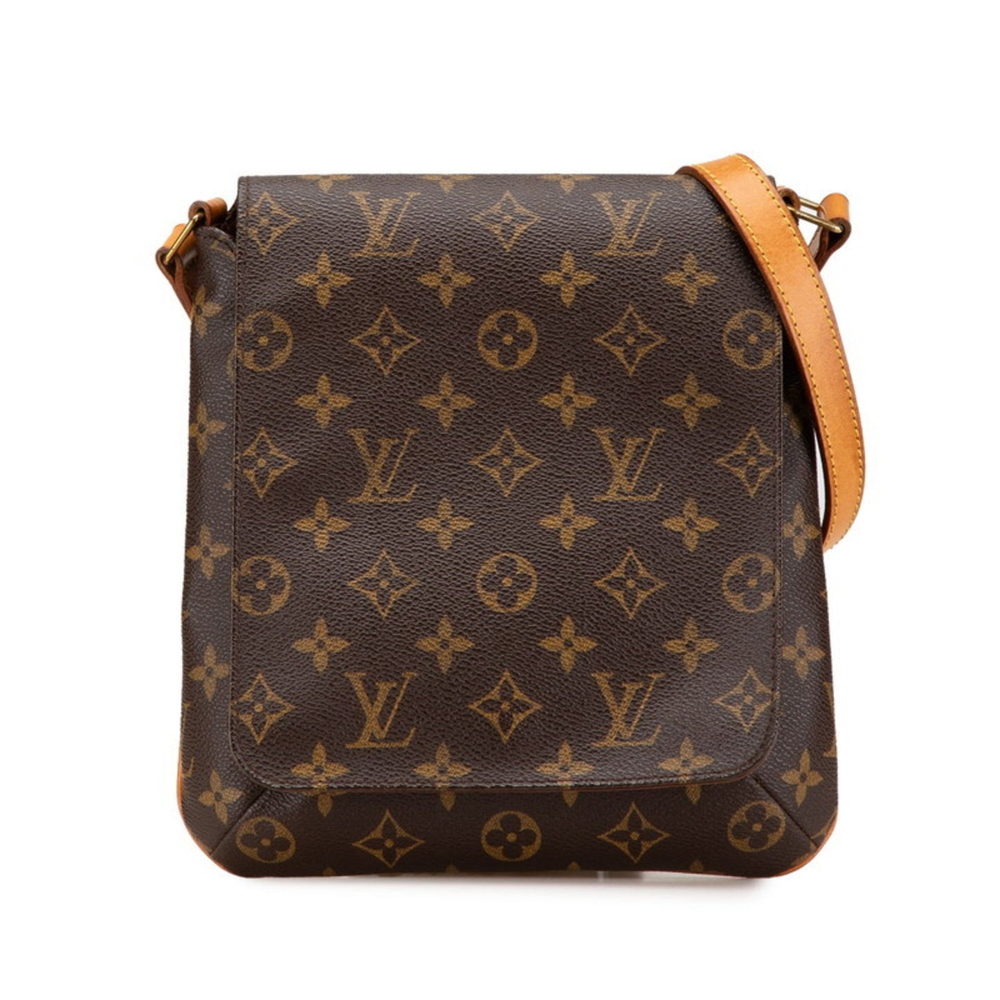 Louis Vuitton Musette Salsa, Brown, Canvas, shoulder