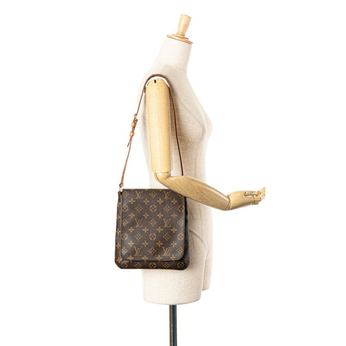 Louis Vuitton Musette Salsa, Brown, Canvas, shoulder