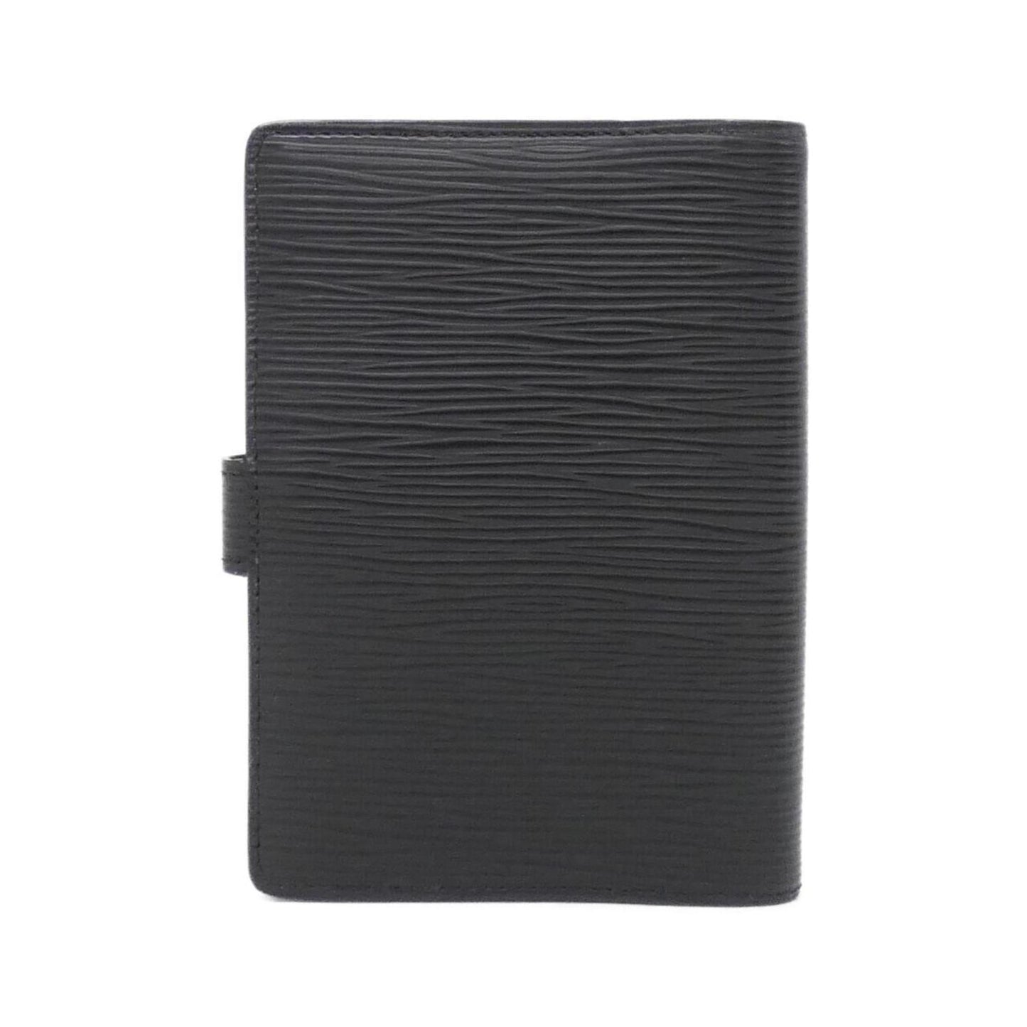 Louis Vuitton Agenda MM, Black, Leather, wallet