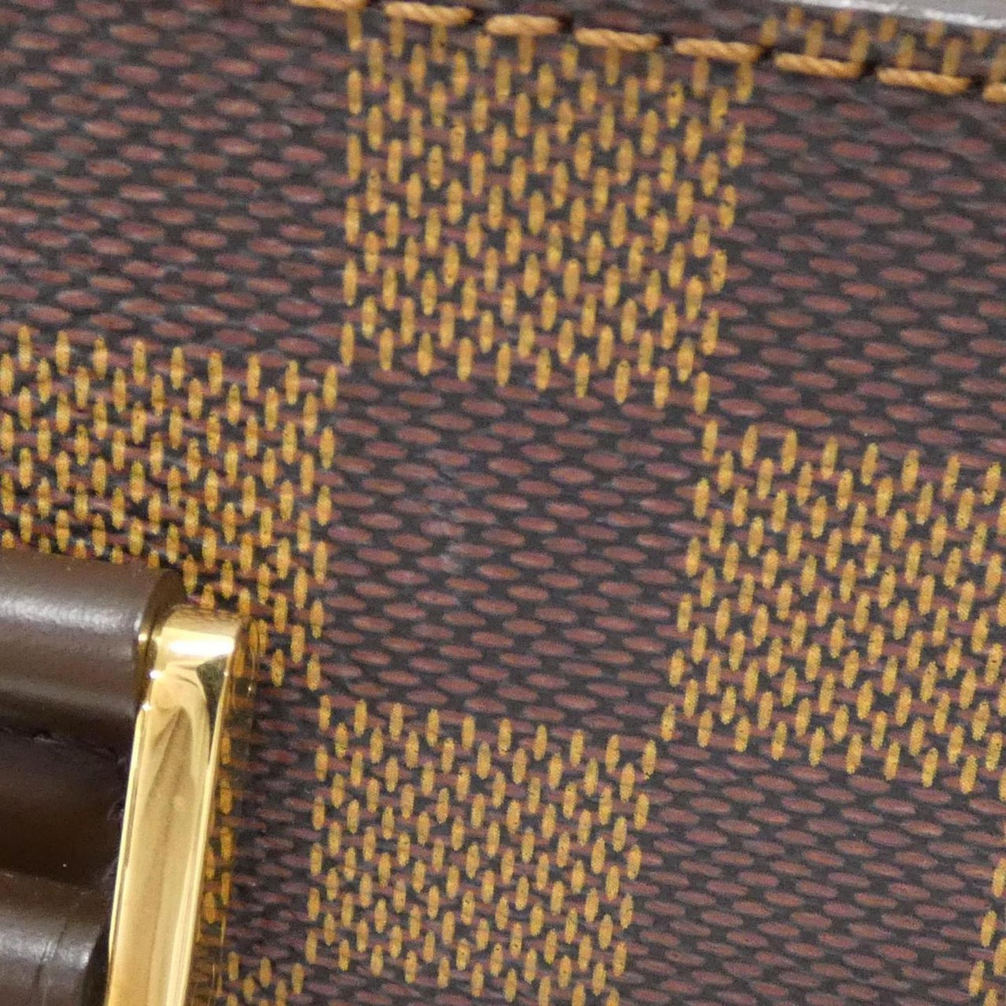 Louis Vuitton Triana, Brown, Canvas, handbag