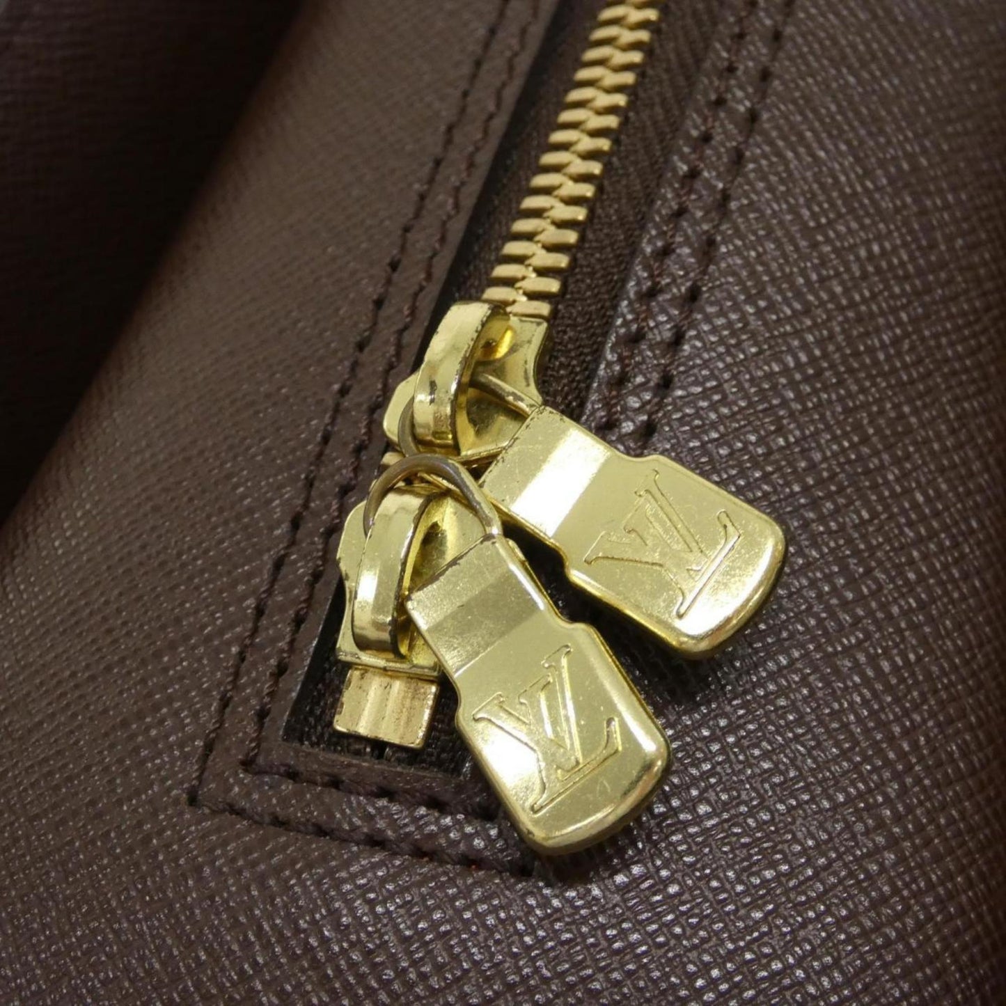 Louis Vuitton Triana, Brown, Canvas, handbag