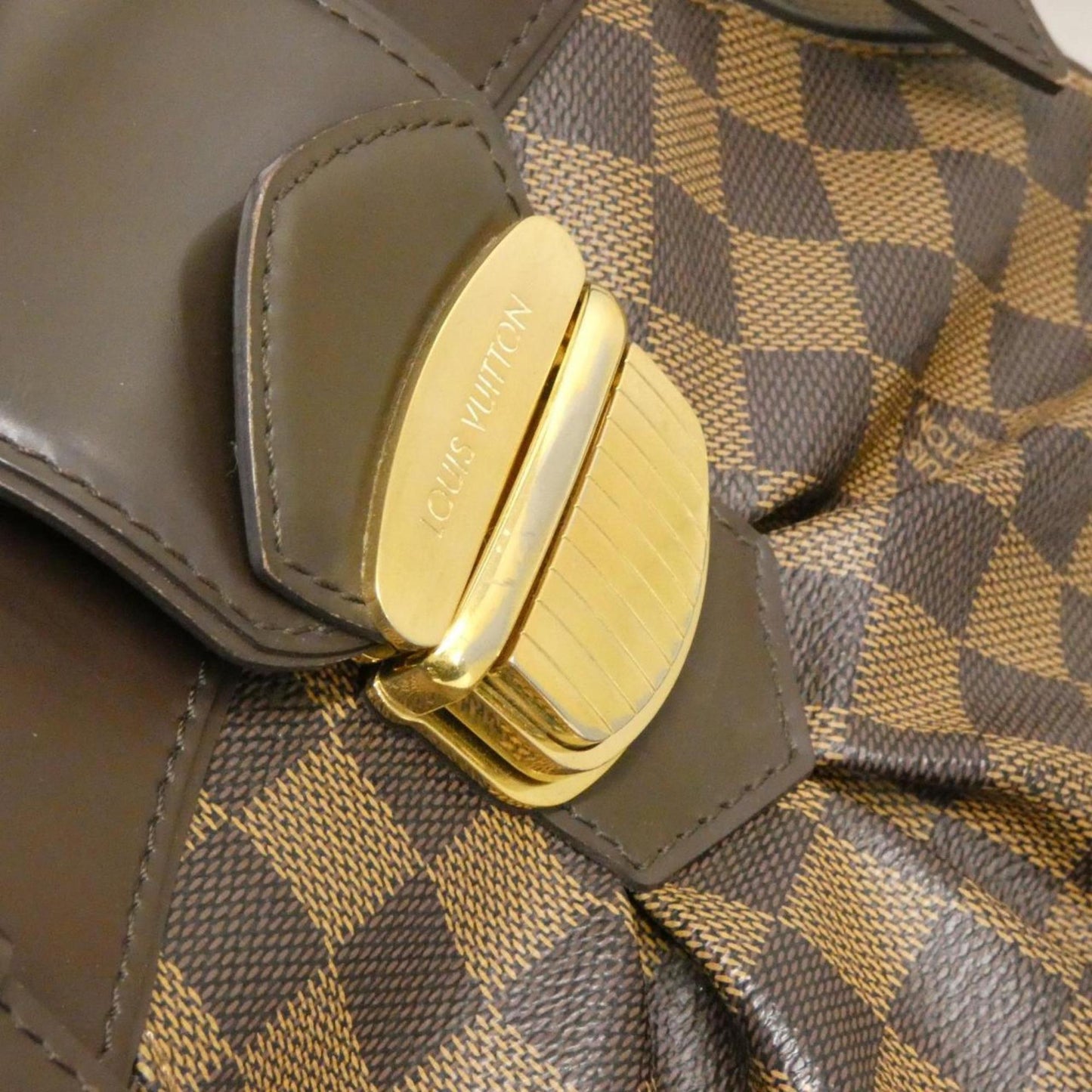 Louis Vuitton Sistina, Brown, Canvas, handbag